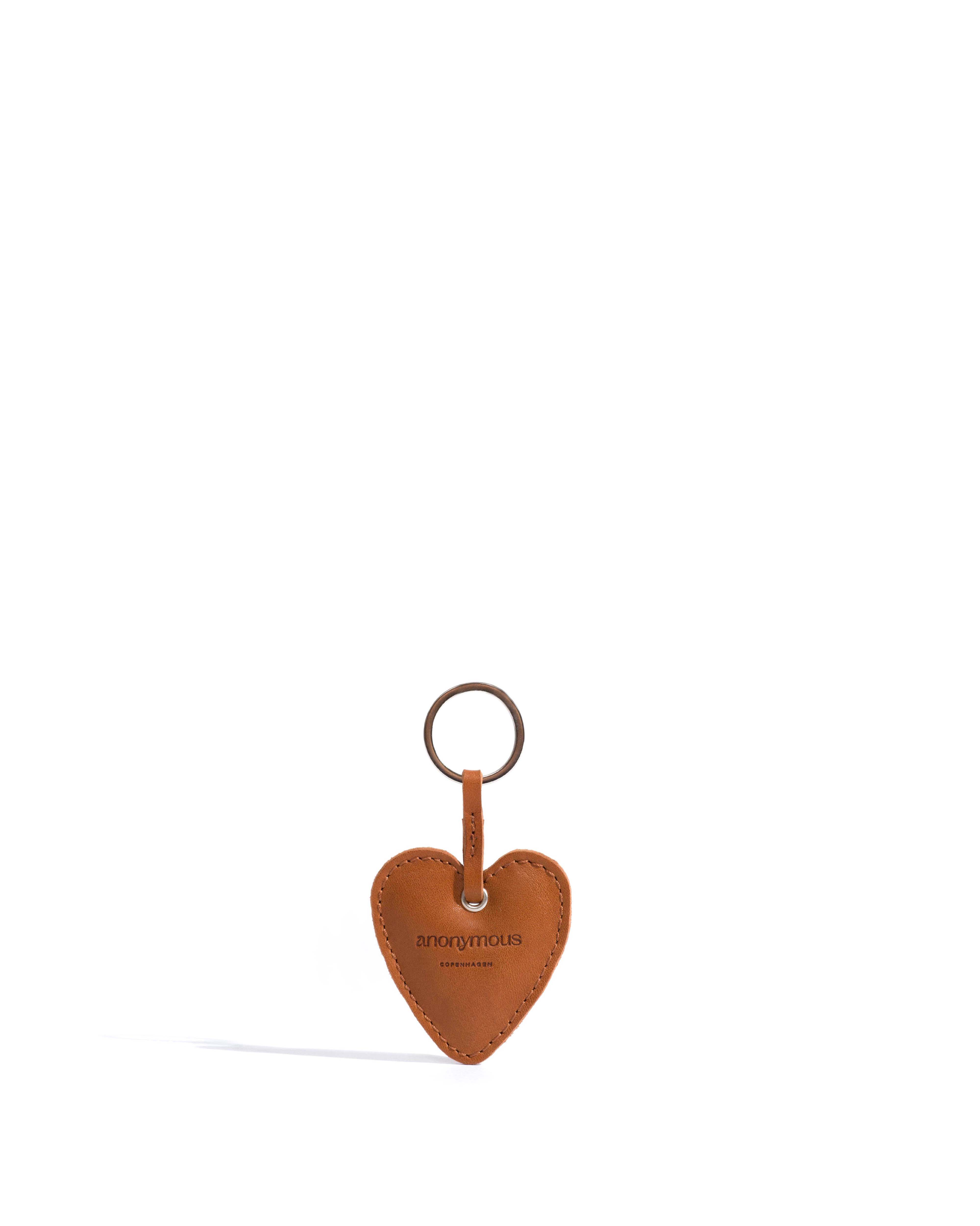 Heart keyring Soft calf Camel