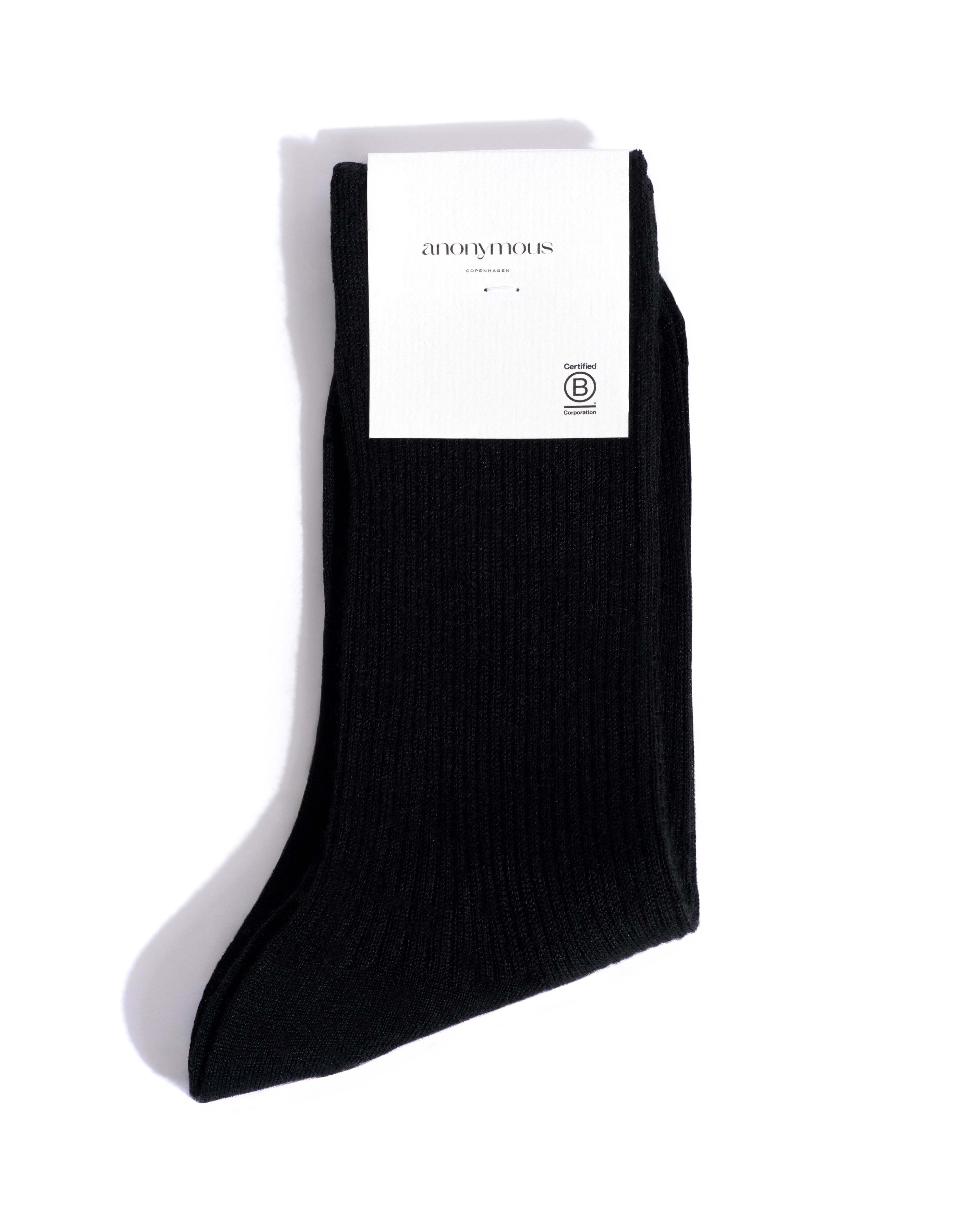 Ines silk cashmere socks 30% silk 70% cashmere Black