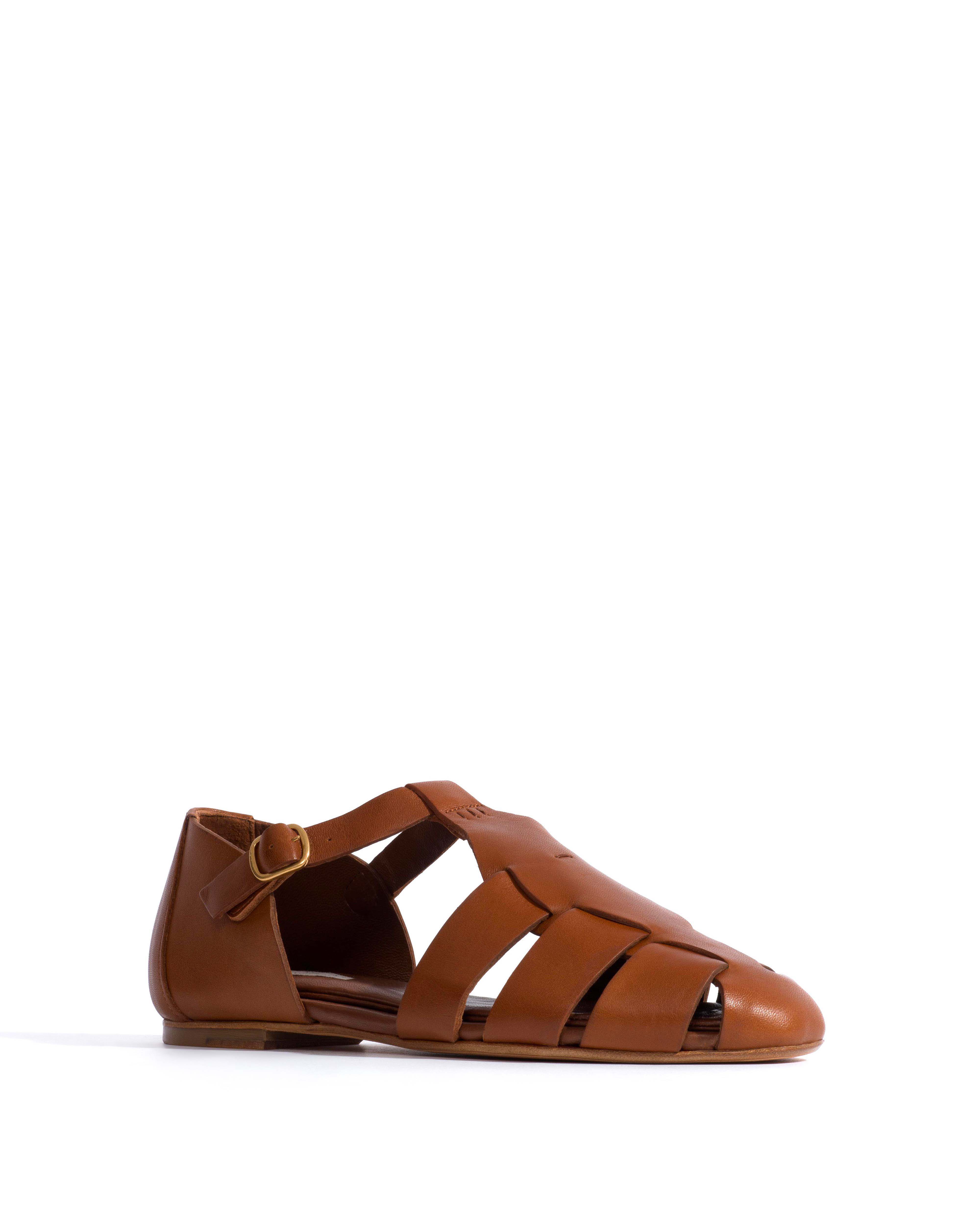 Lain flats Vegetal soft calf Cinnamon
