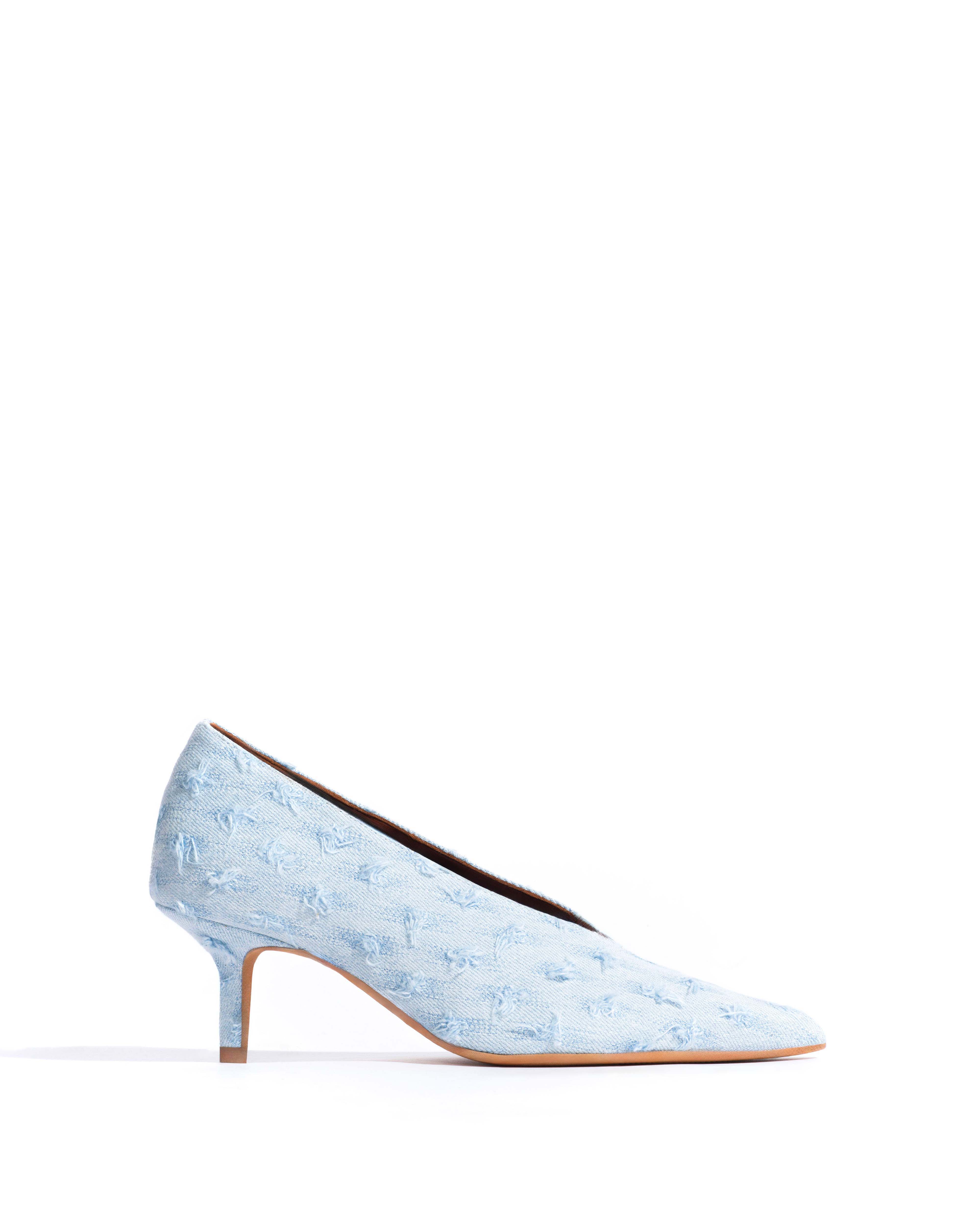 Phia 55 pin Denim Distressed washed blue