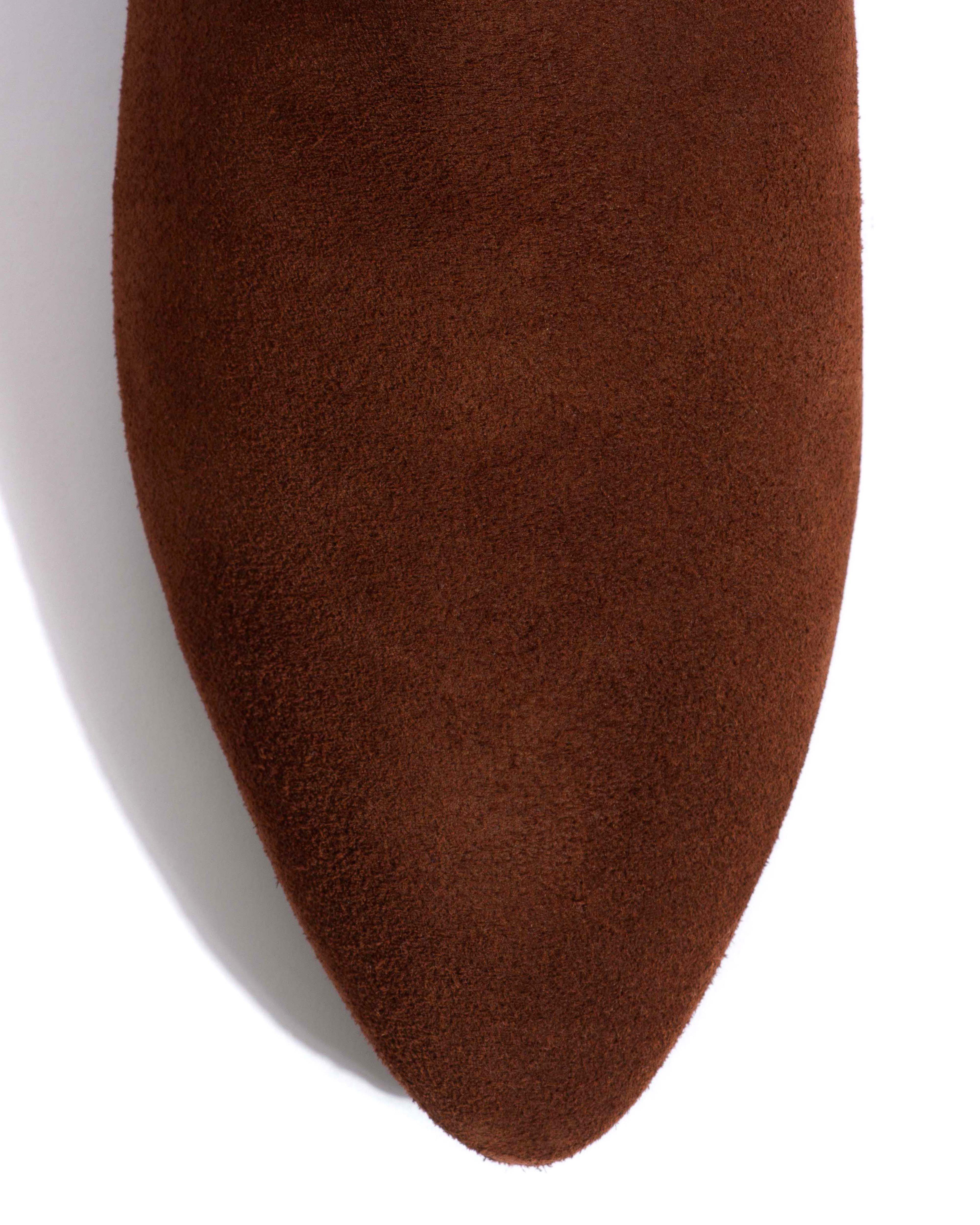 Rita Calf suede Chocolate