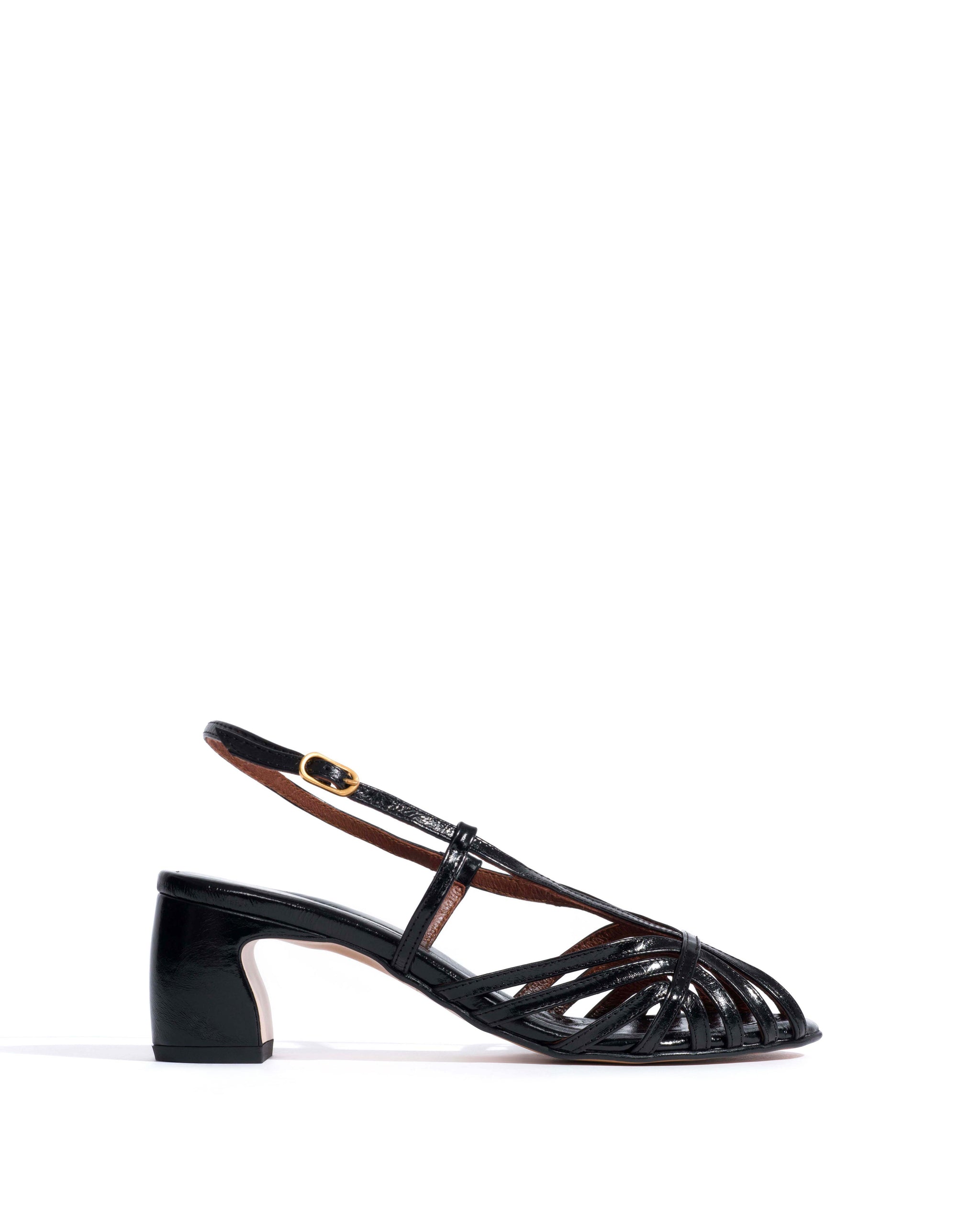 Briddie 50 Crinkled polished goat Black - Anonymous Copenhagen Shoes