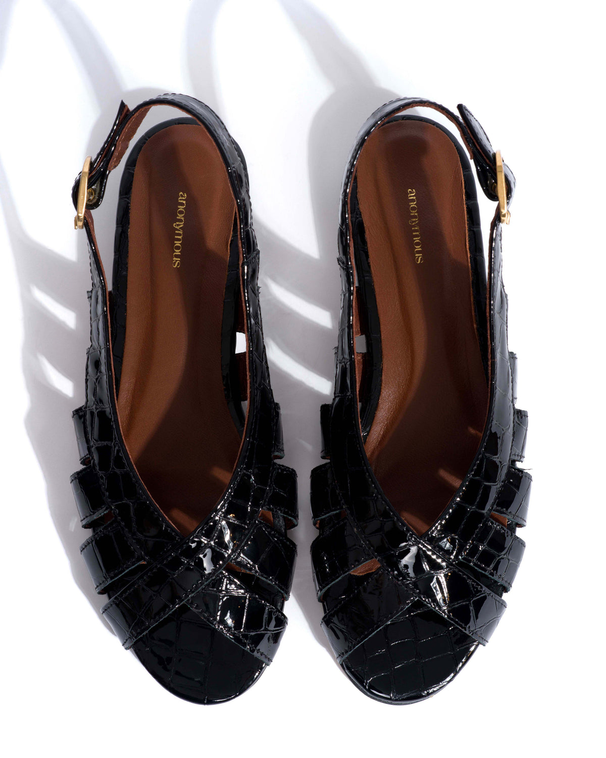 Sophie 20 Polished croco calf Black