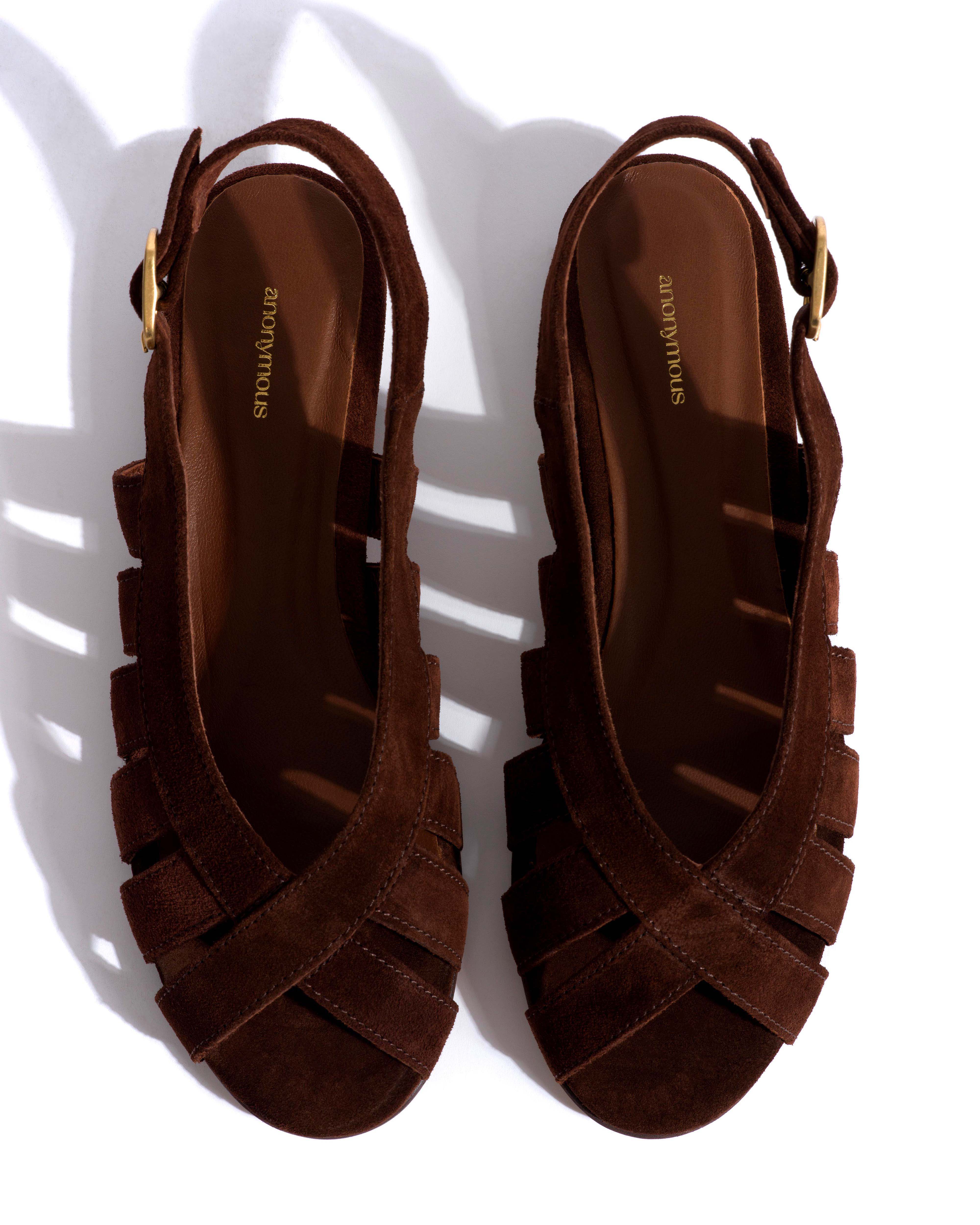 Sophie 20 Calf suede Chocolate