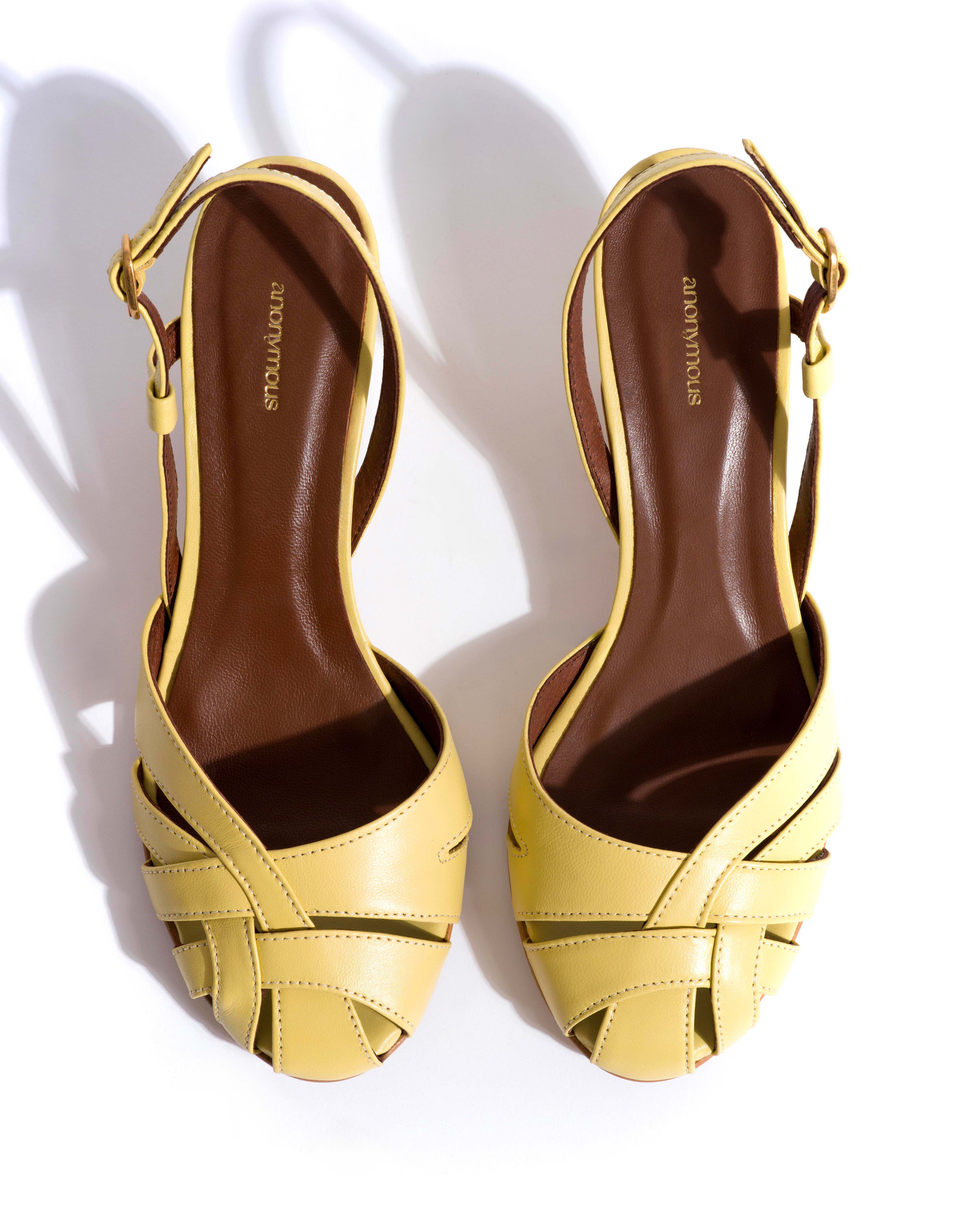 Banie 50 stiletto Shiny lamb Pineapple ice