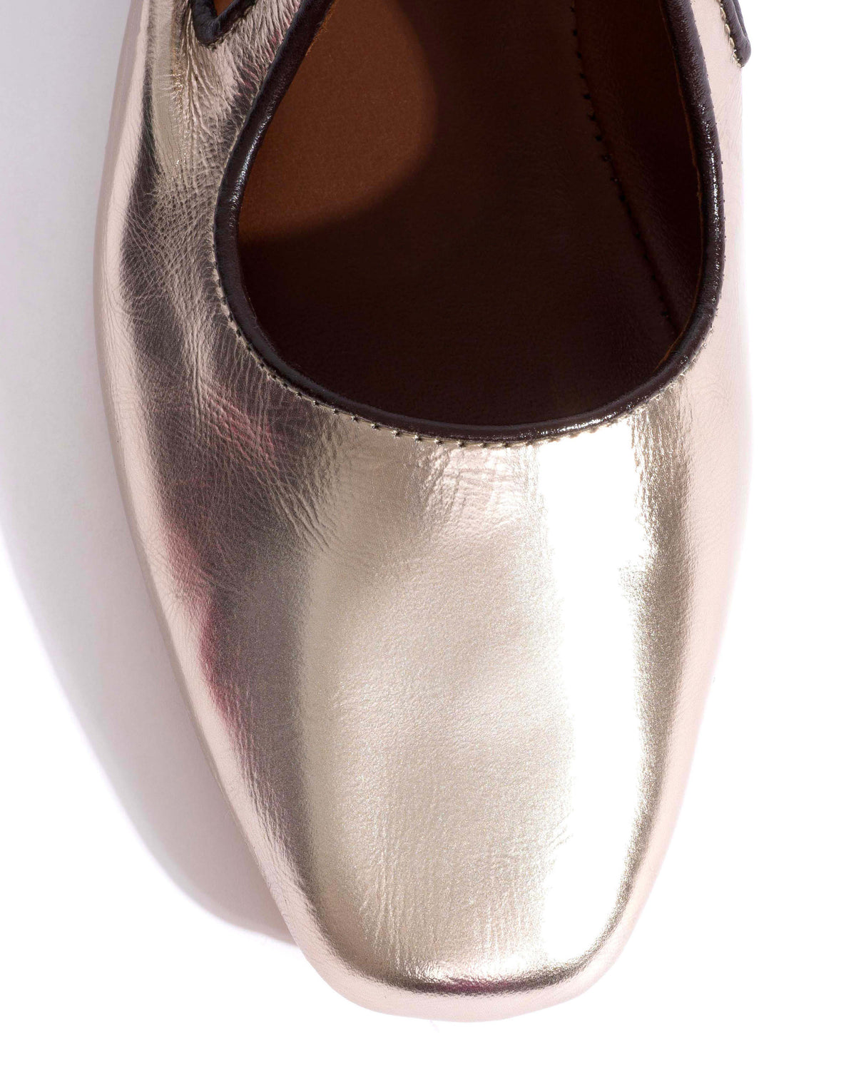 Praise Crinkled metallic lamb Vintage champagne