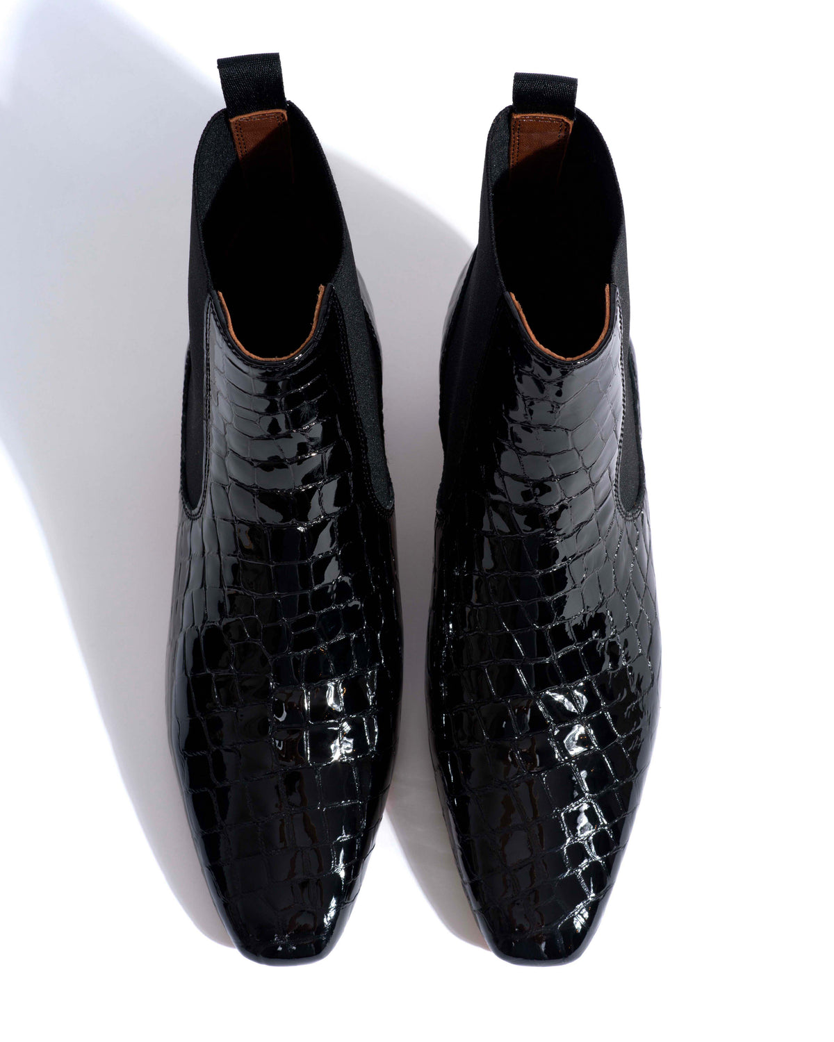 Gaby 40 Polished croco calf Black