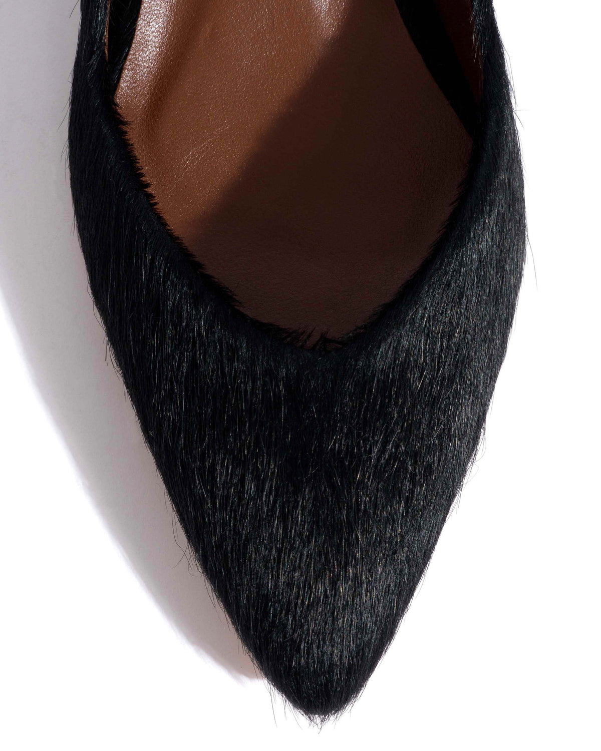 Trini 40 stiletto Calf hair Black