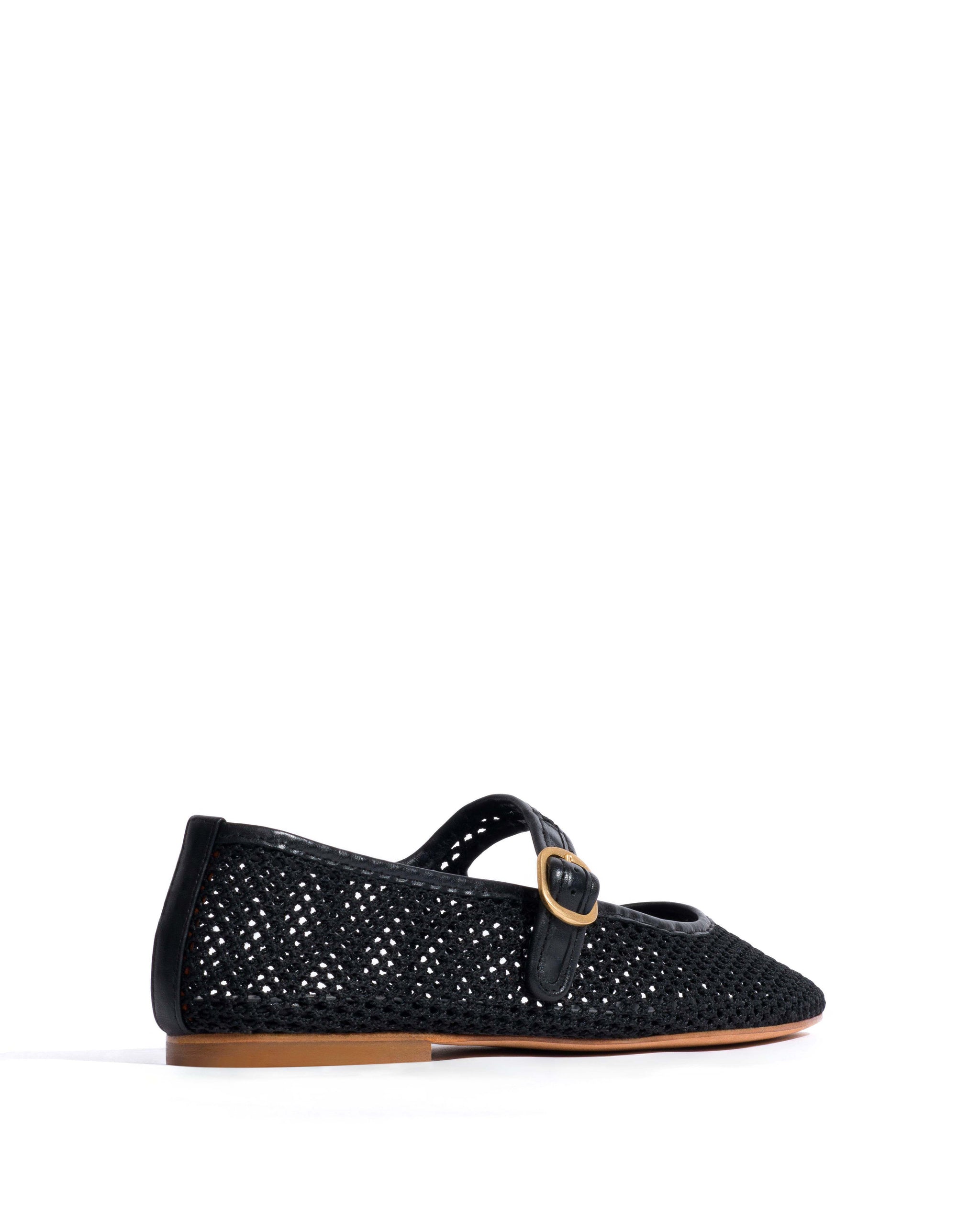 Lana netted mesh Shiny lamb & netted mesh Black - Anonymous Copenhagen Flat-loafers & ballerinas & pumps