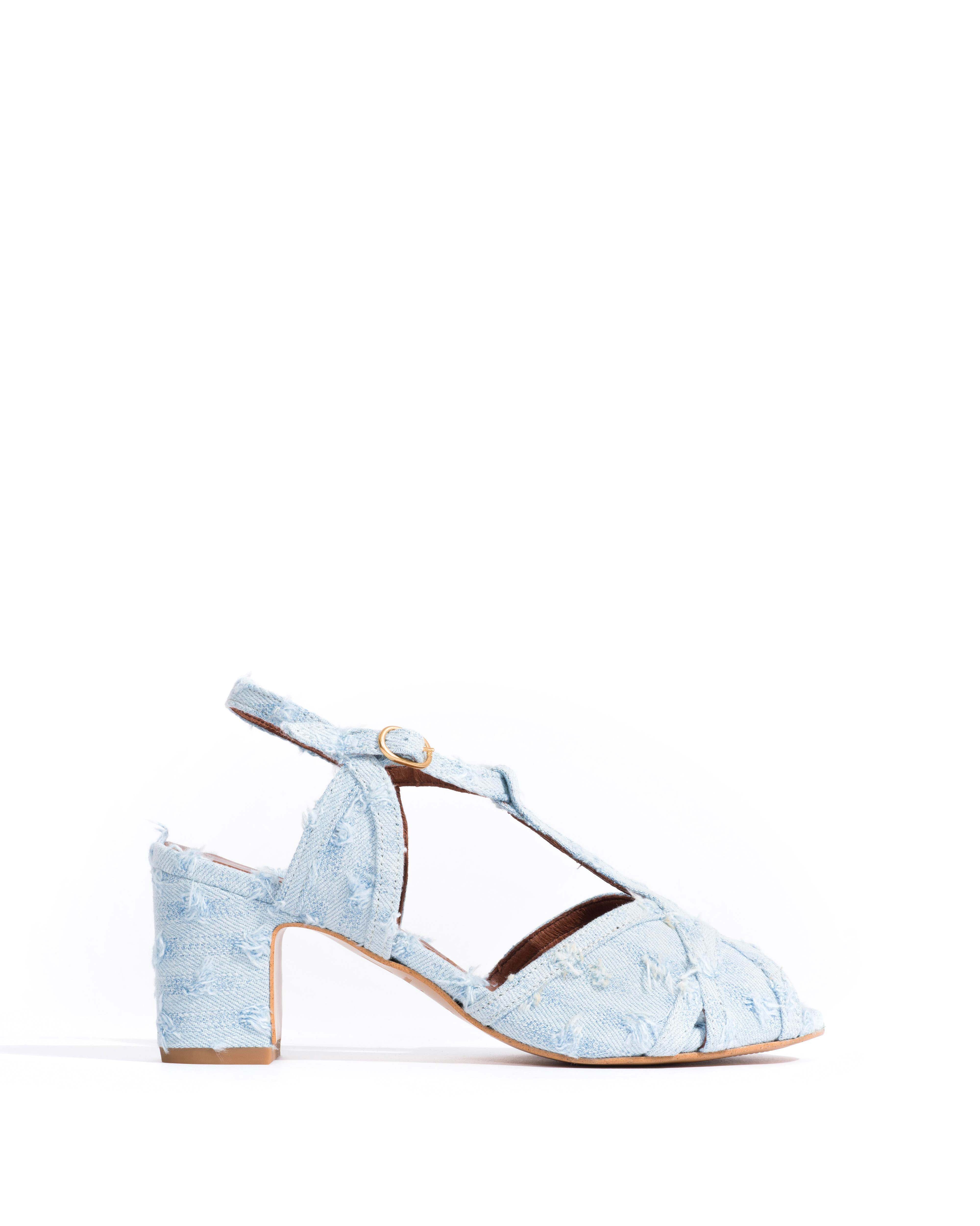 Therese 55 Denim Distressed washed blue