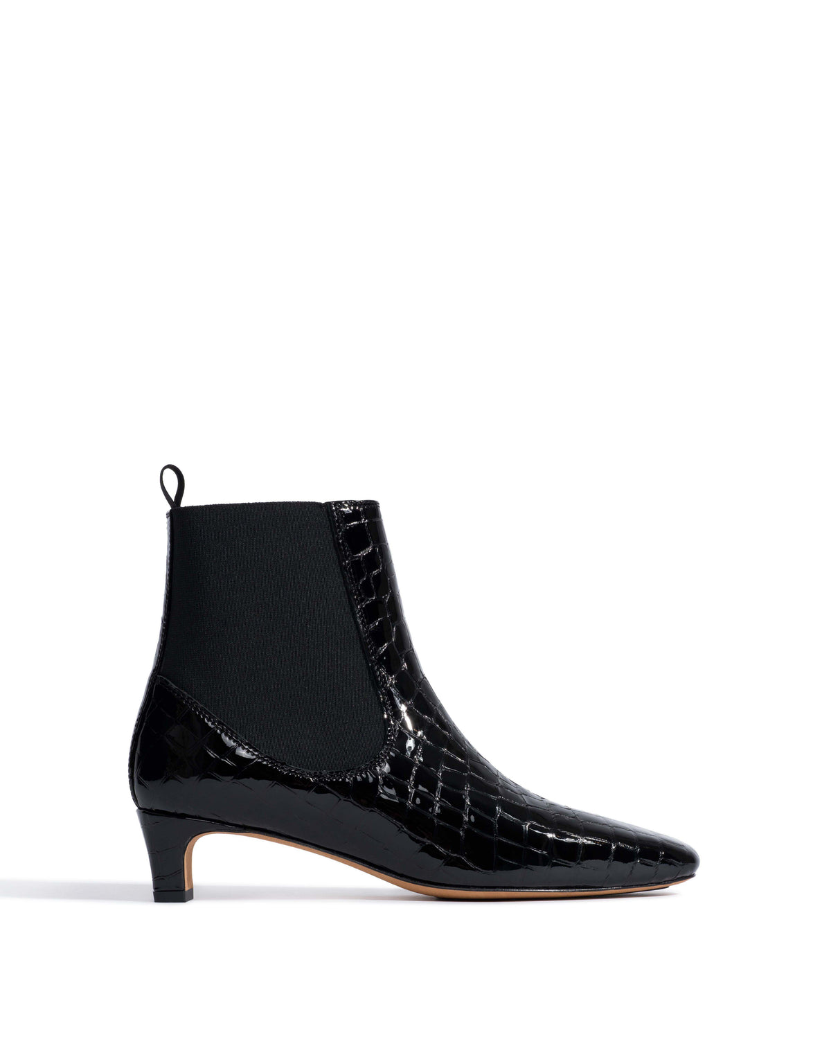 Gaby 40 Polished croco calf Black