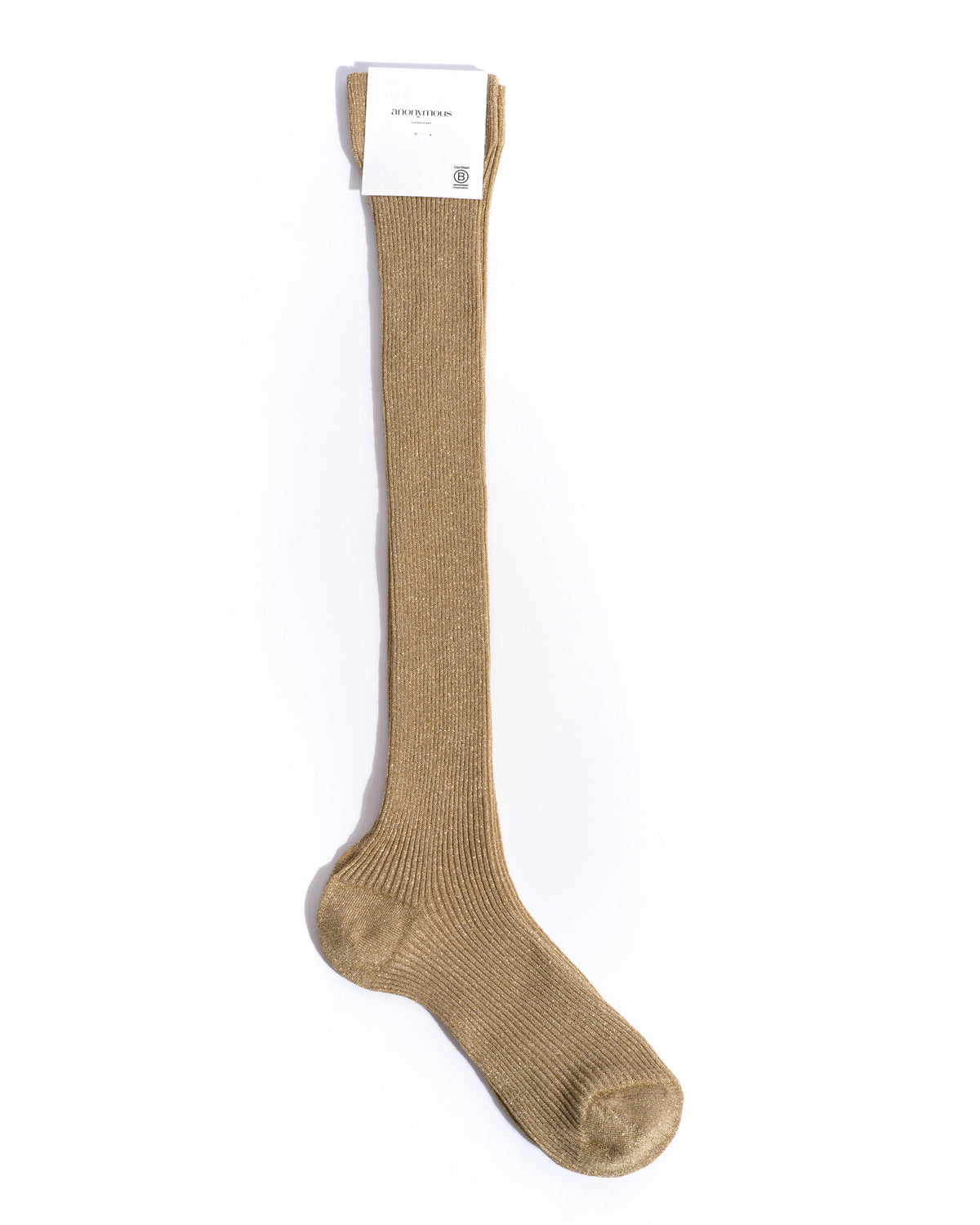 Noa mid calf glitter socks 52% nylon 48% polyester Gold
