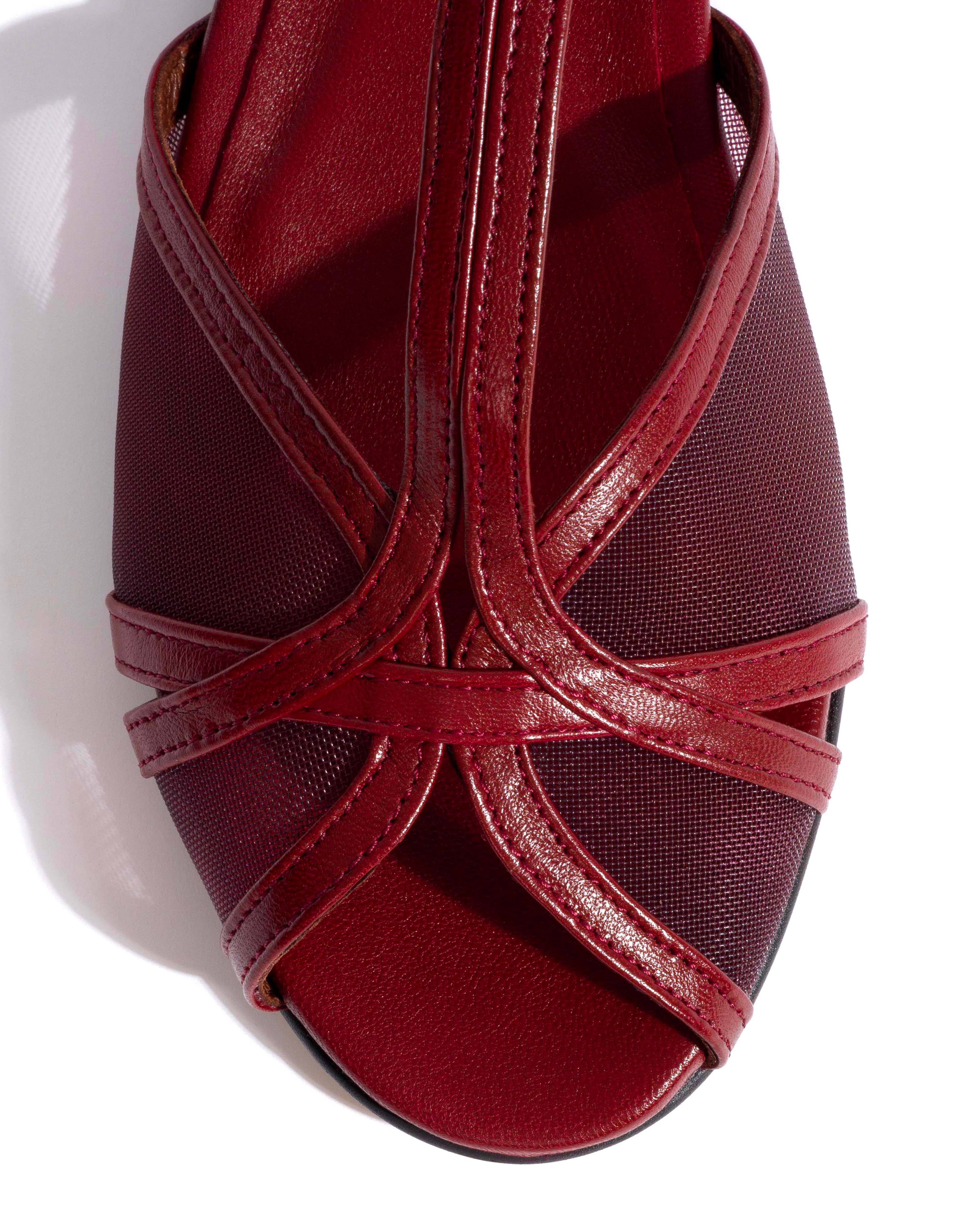 Therese 20 mesh Shiny lamb & mesh Pomegranate