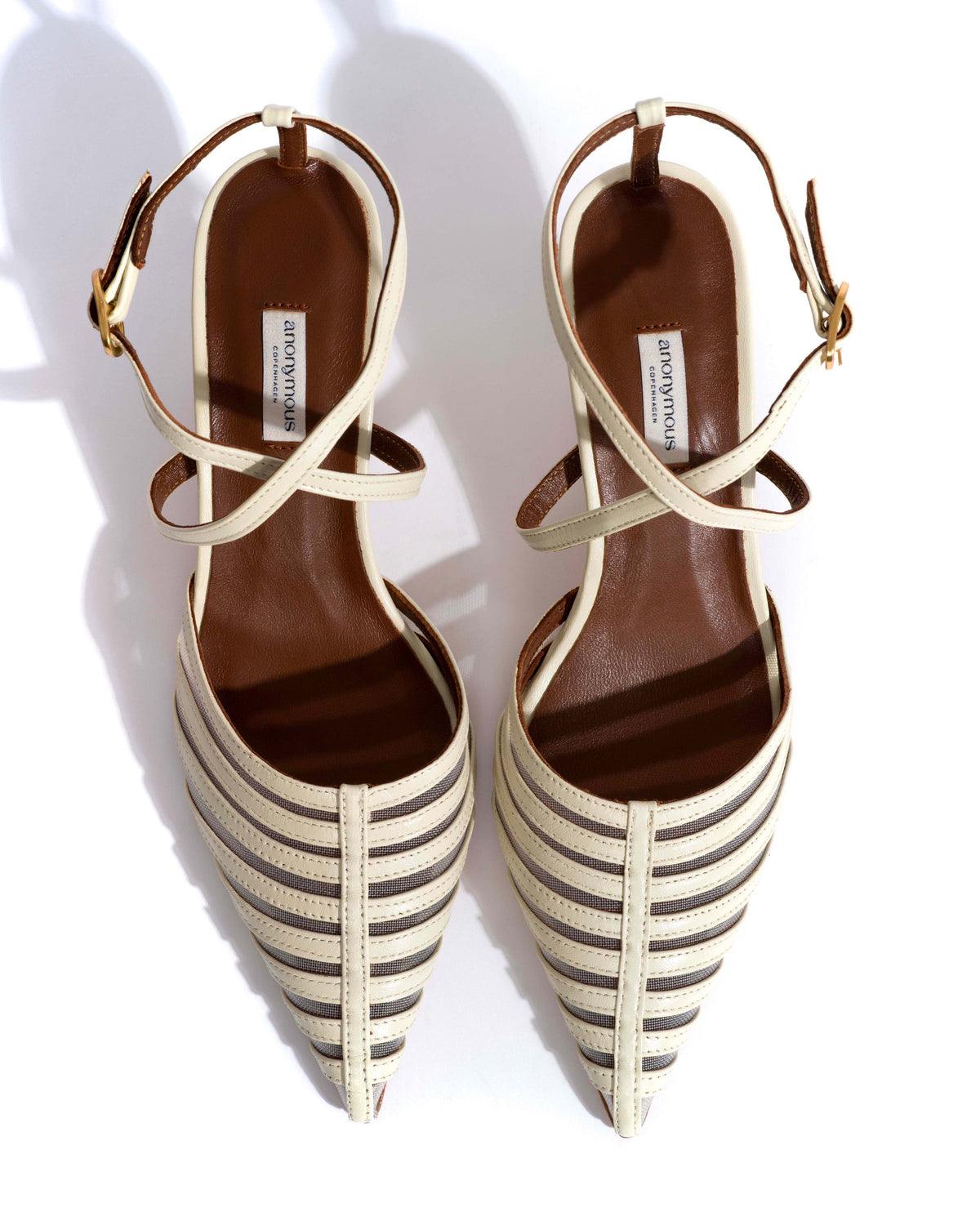 Schila mesh Shiny lamb & mesh White sand