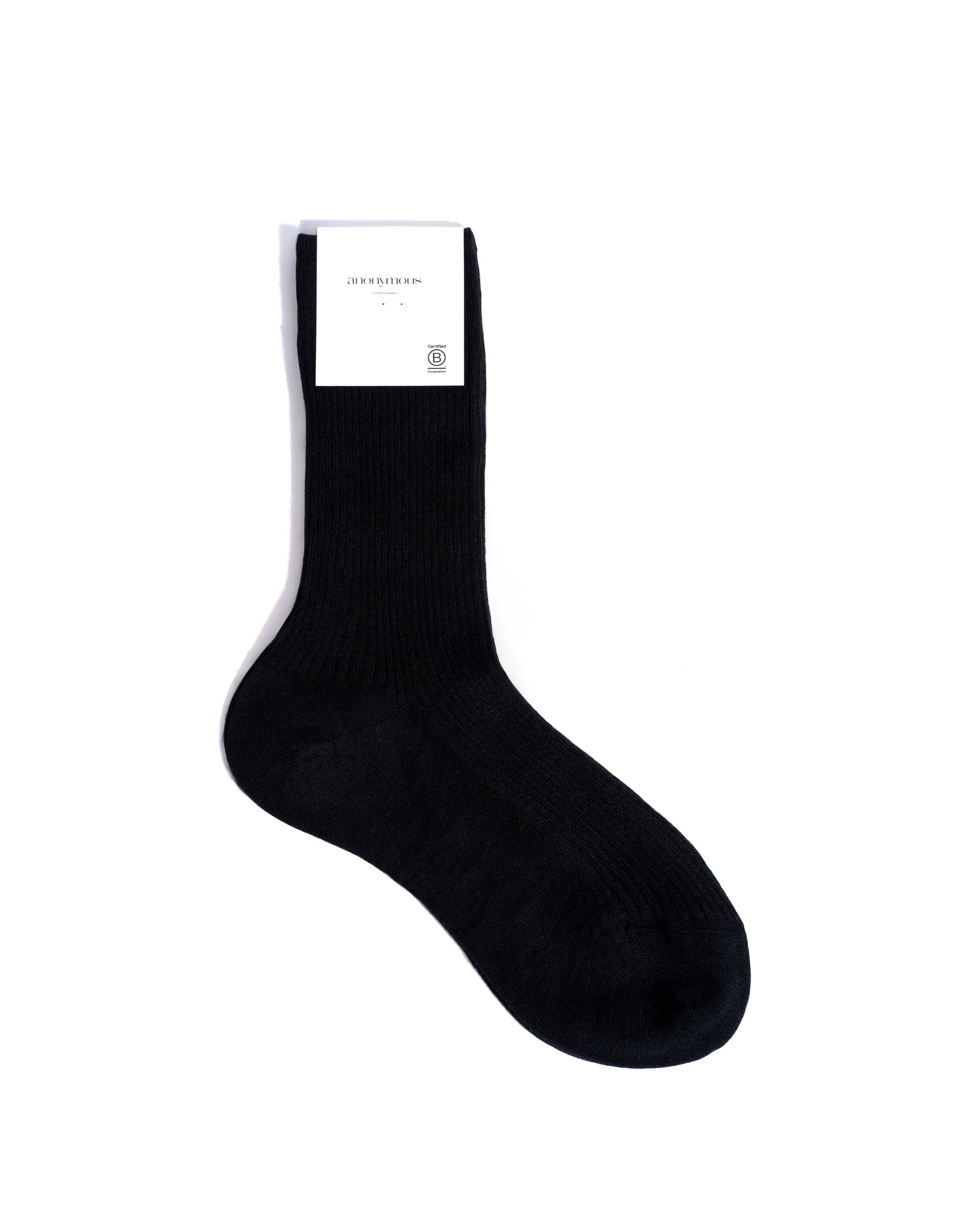 Ines silk cashmere socks 30% silk 70% cashmere Black