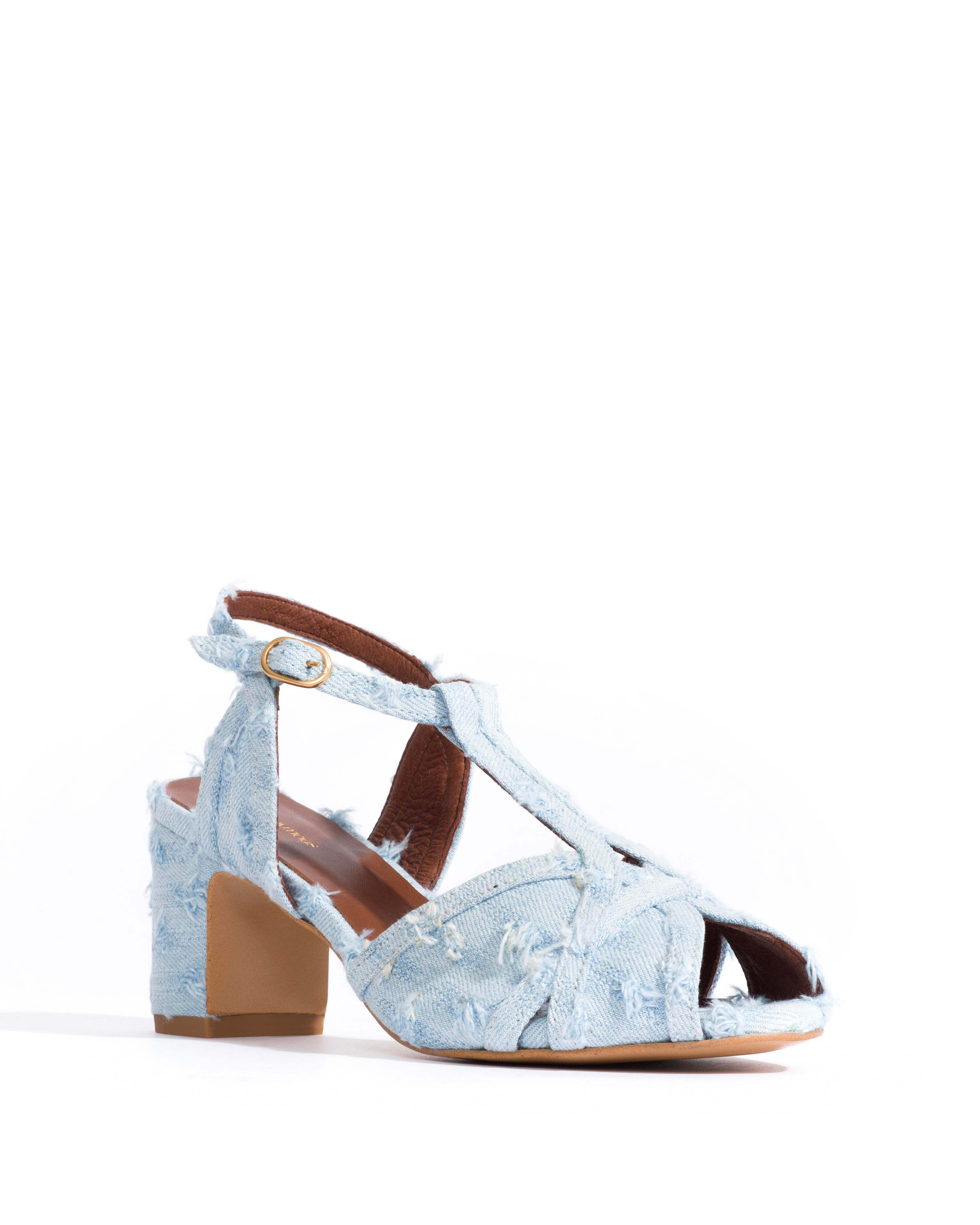 Therese 55 Denim Distressed washed blue