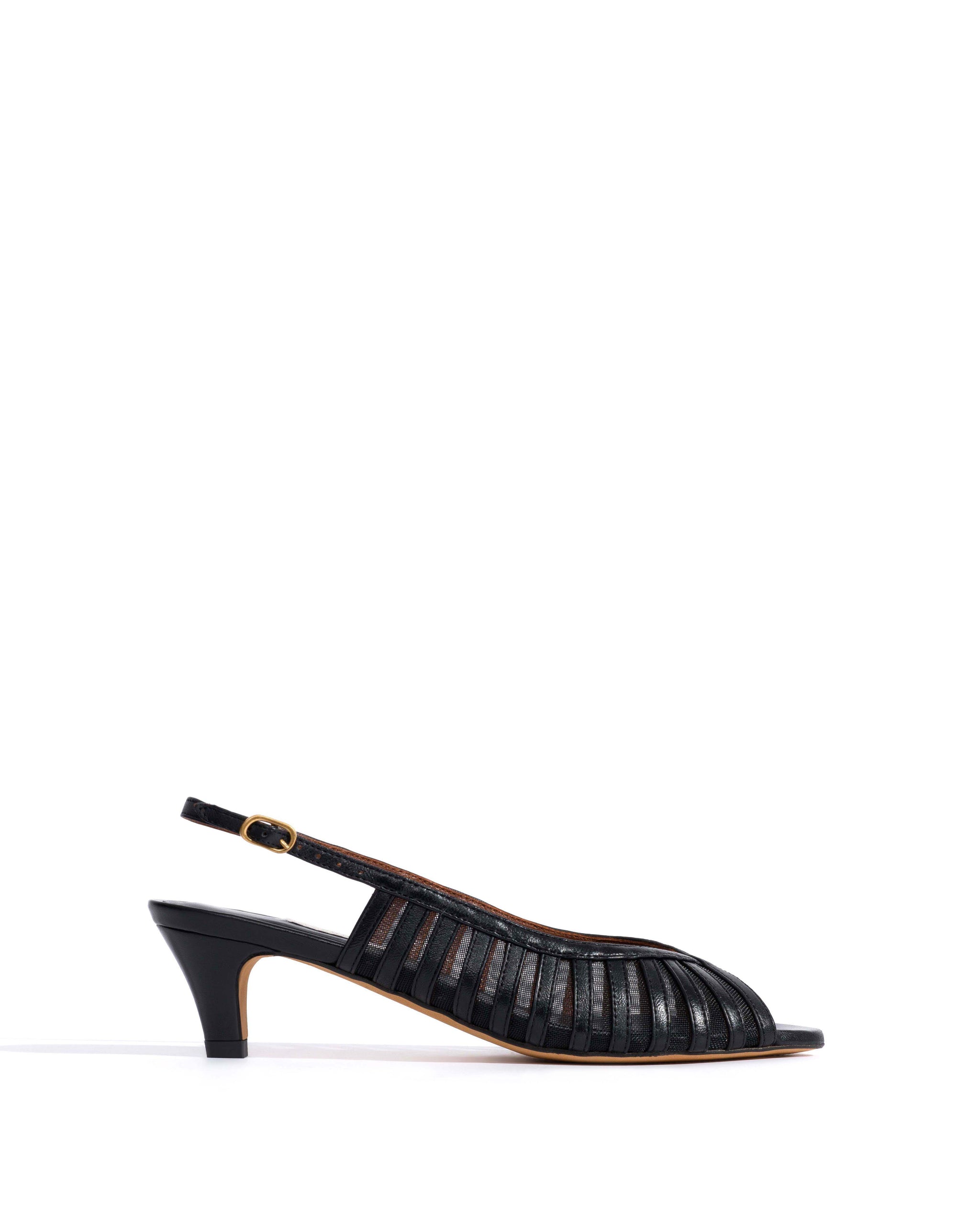 Carminho 40 mesh Shiny lamb & mesh Black - Anonymous Copenhagen Heels