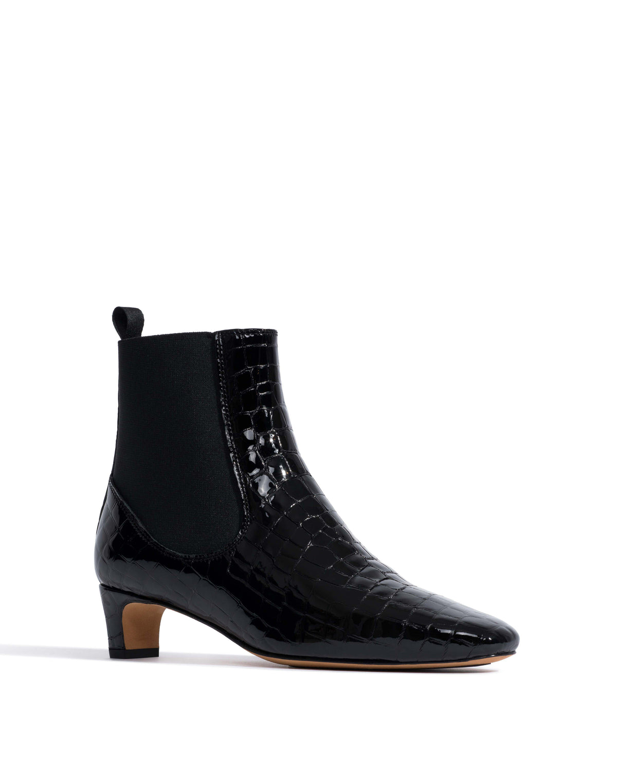 Gaby 40 Polished croco calf Black