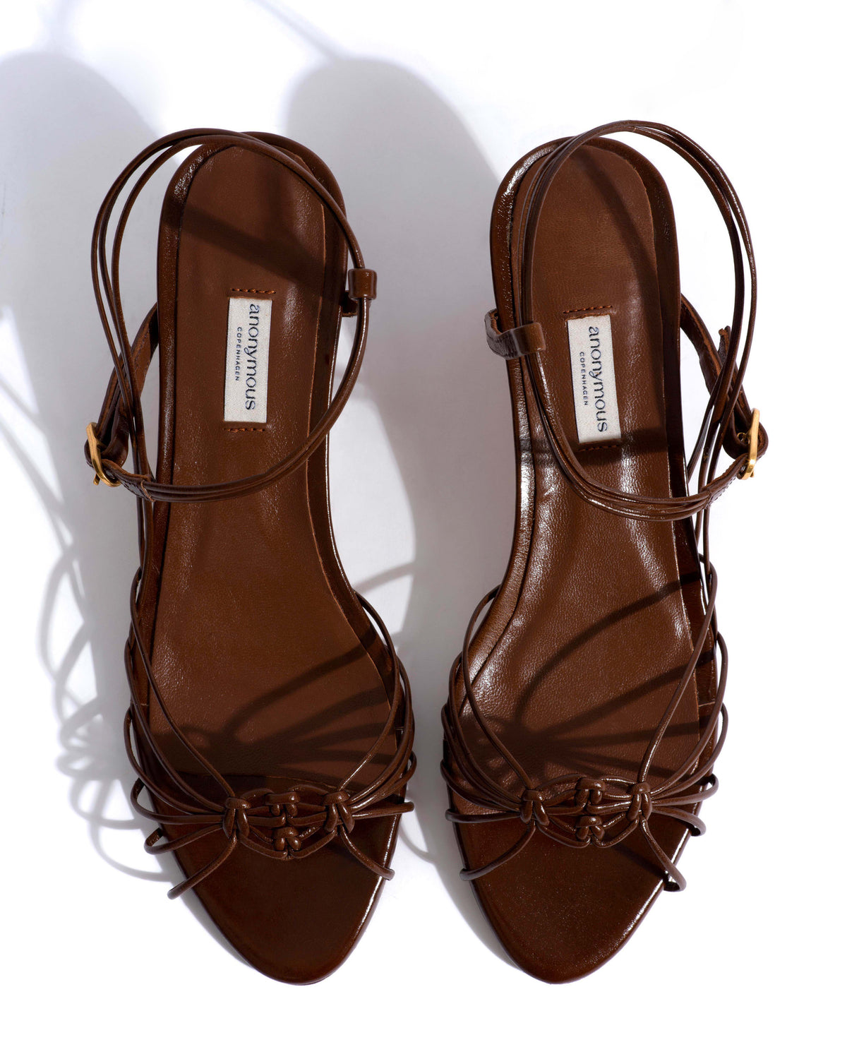 Savannah 40 hand-braided Crinkled polished goat Caramel brown