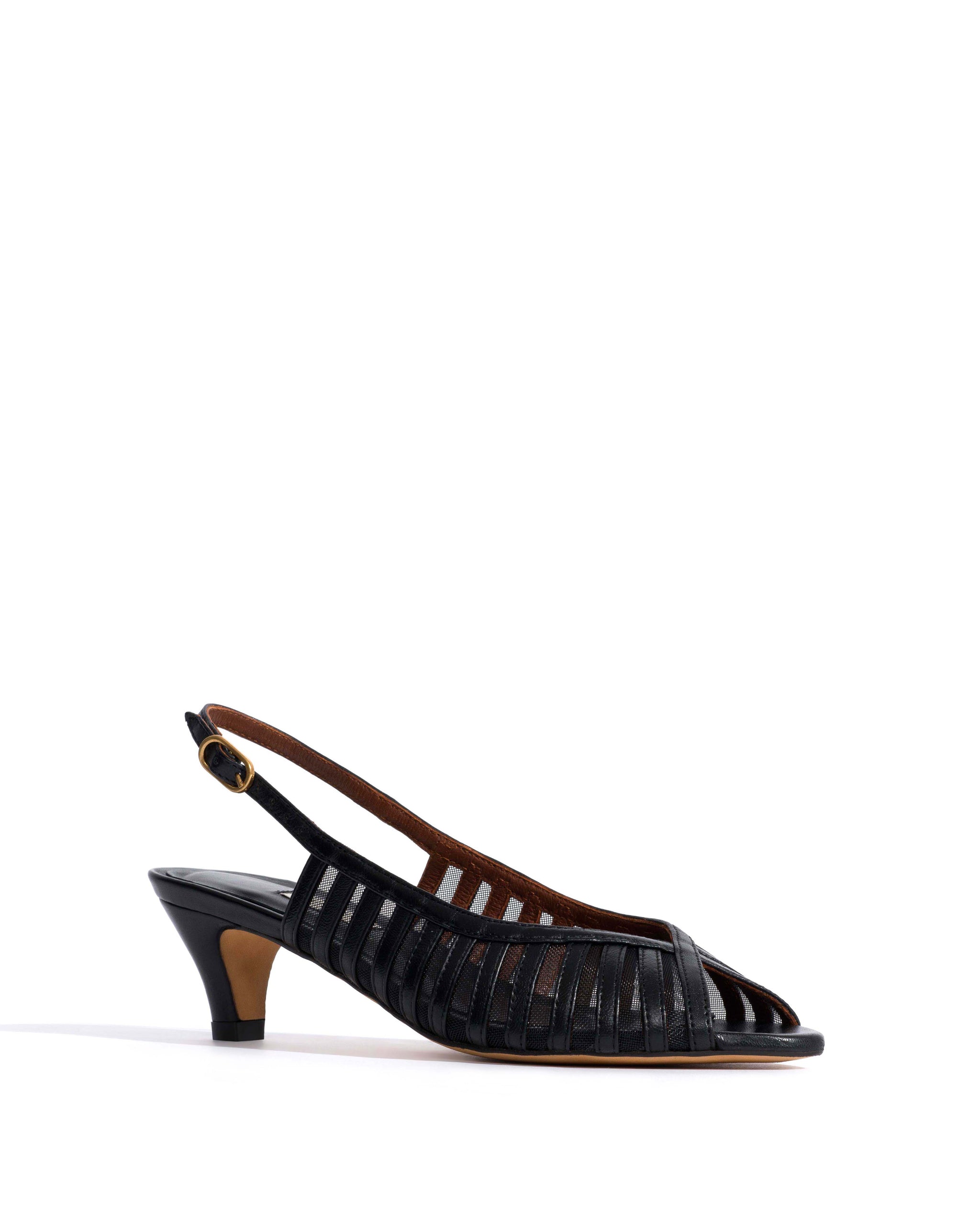 Carminho 40 mesh Shiny lamb & mesh Black - Anonymous Copenhagen Heels