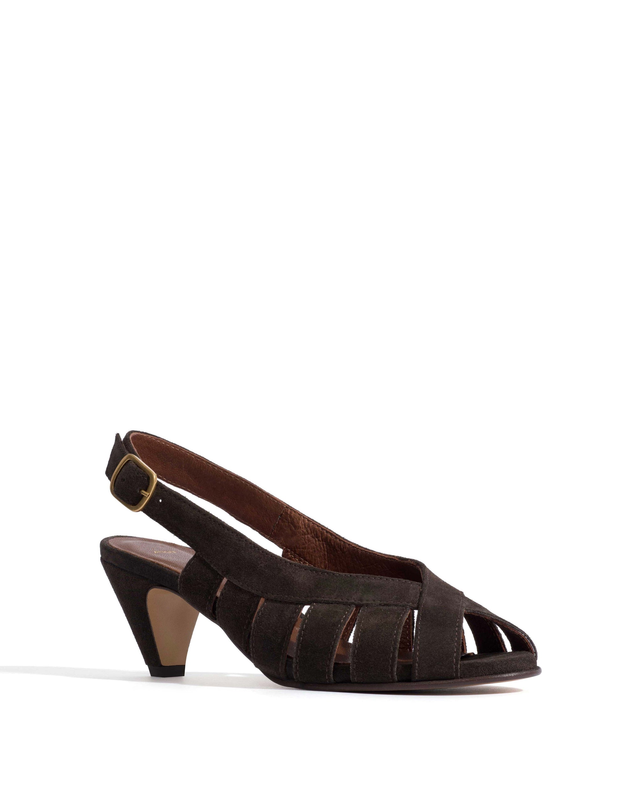 Sophie 50 stiletto Calf suede Espresso brown
