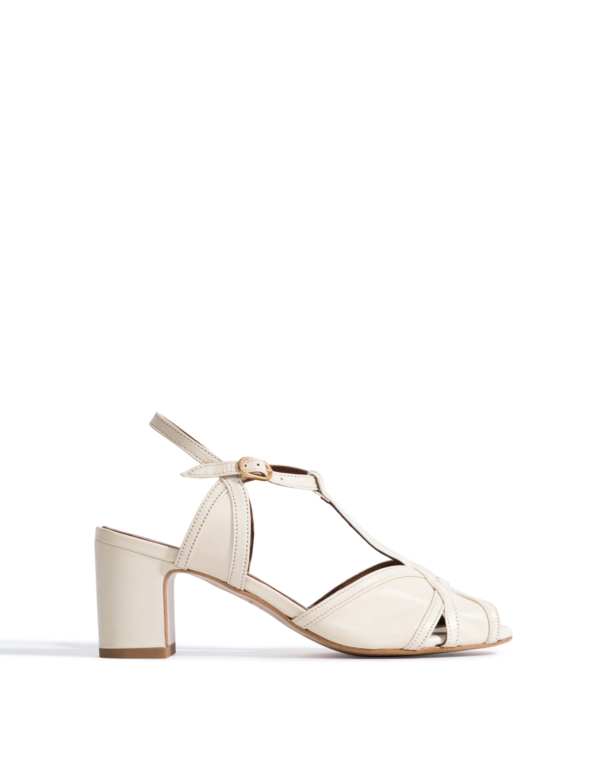 Therese 55 Shiny lamb White sand