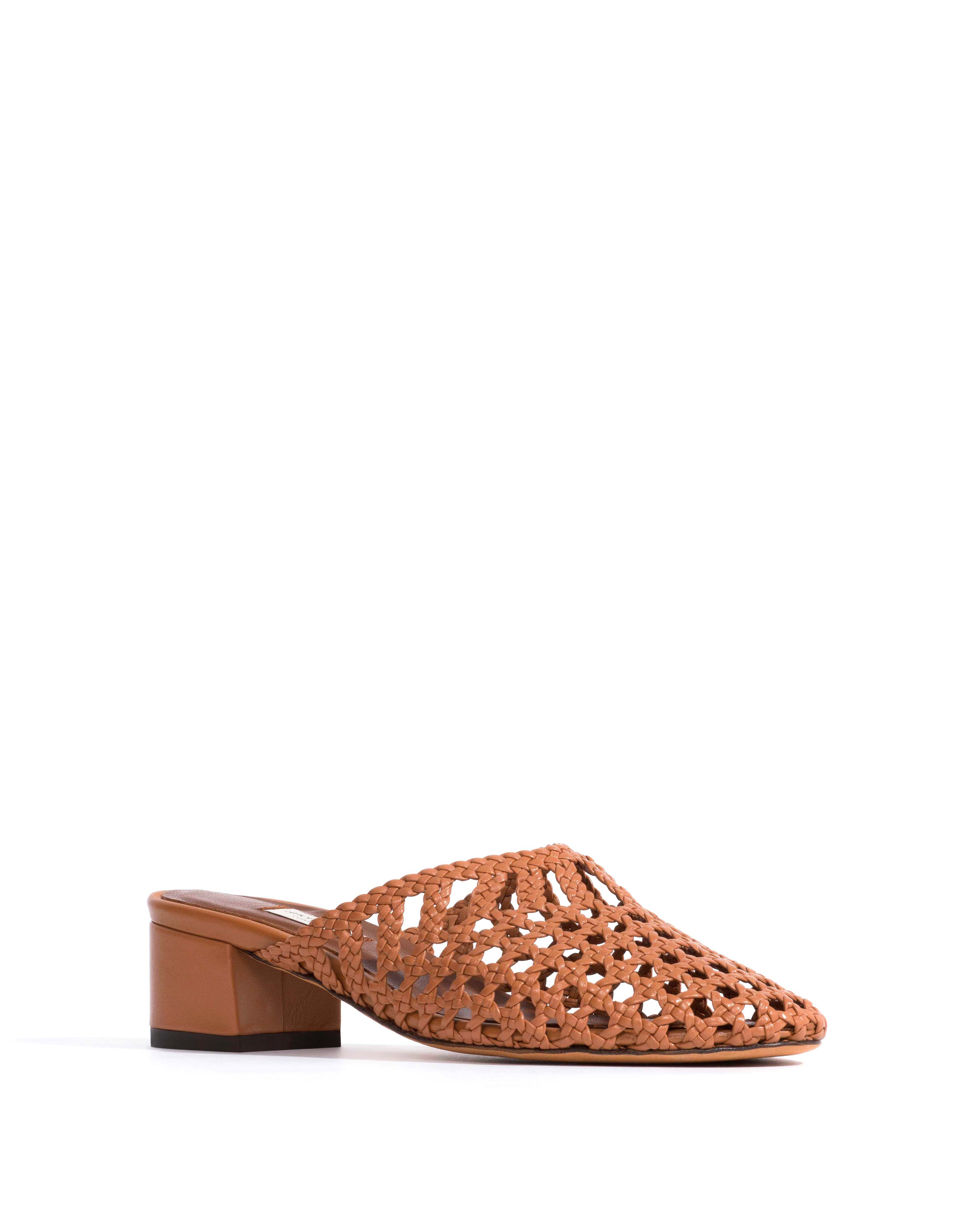 Sabrina 40 hand-braided leather Caramel