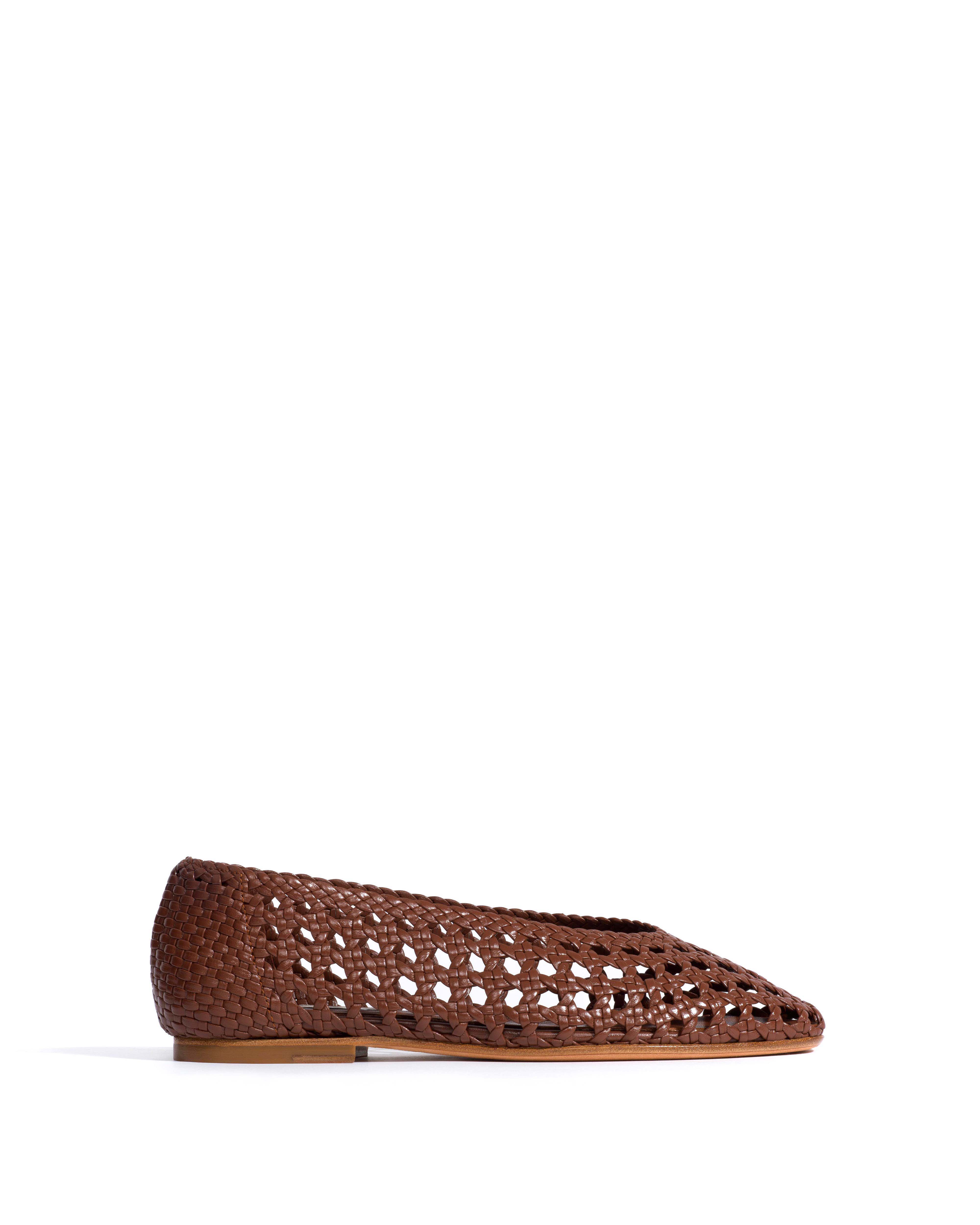 Sessi 10 hand-braided Hand-braided leather Chocolate