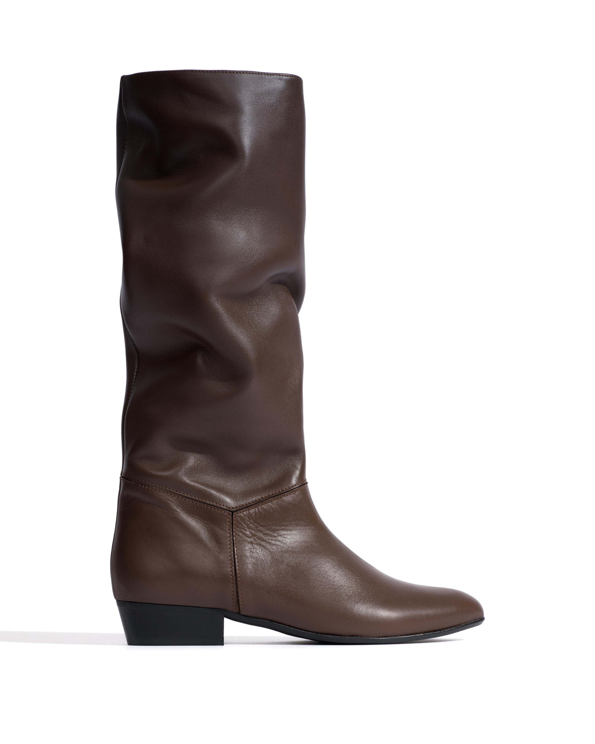 Jasmina 20 Pebbled soft calf & suede leather Chocolate