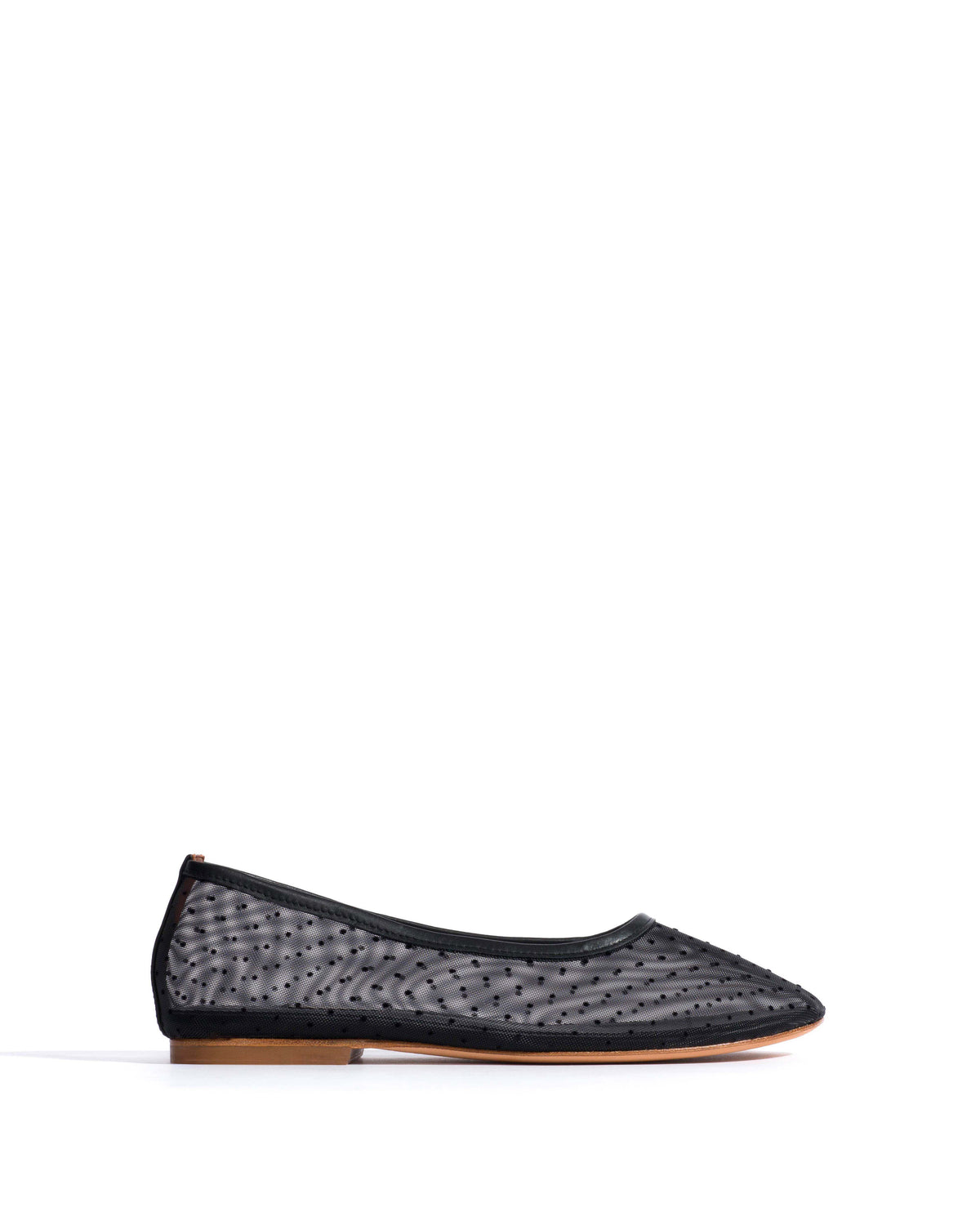 Sacha mesh Shiny lamb & dot velvet mesh Black