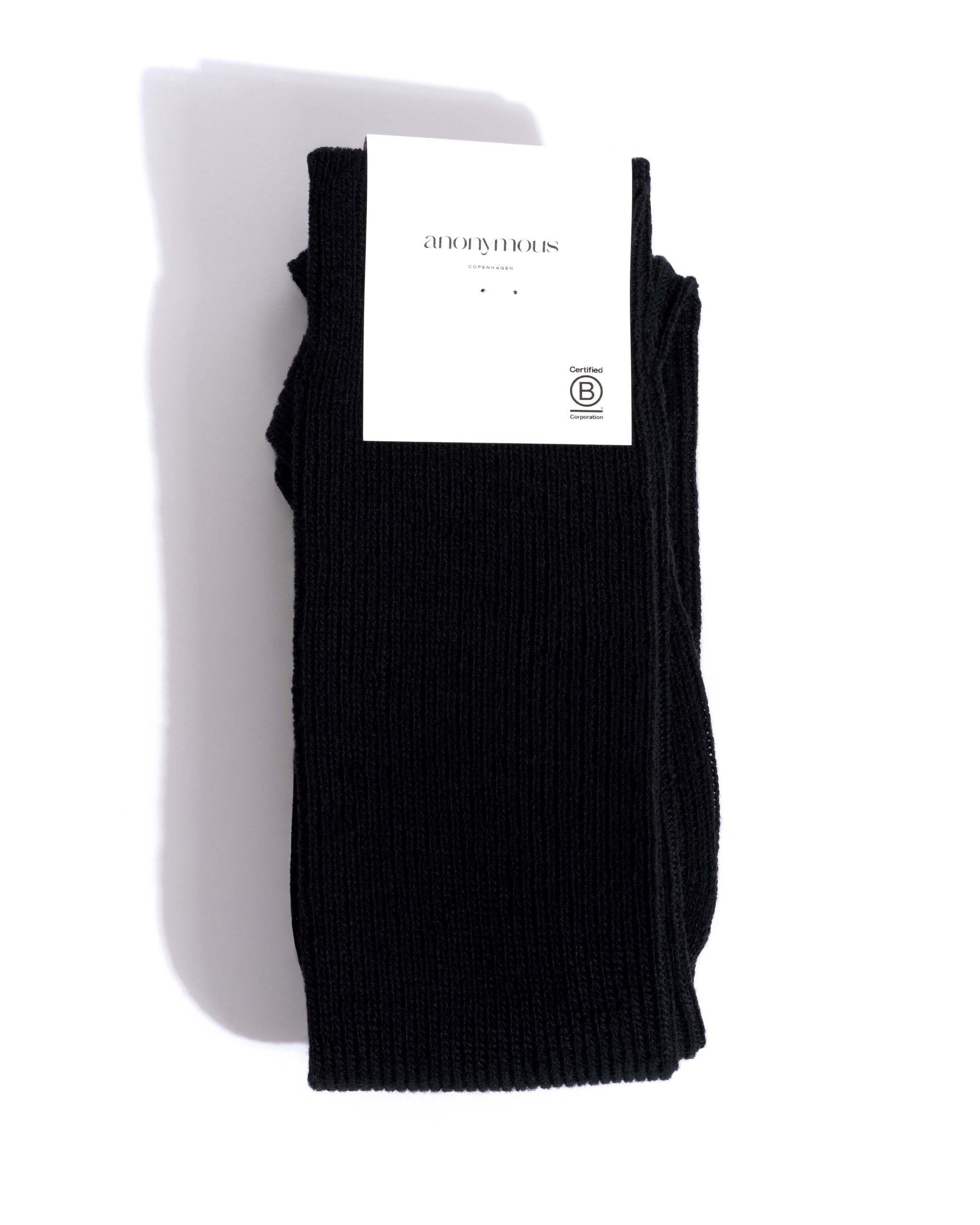 Lanai knee-high cashmere socks 70% wool 30% cashmere Black