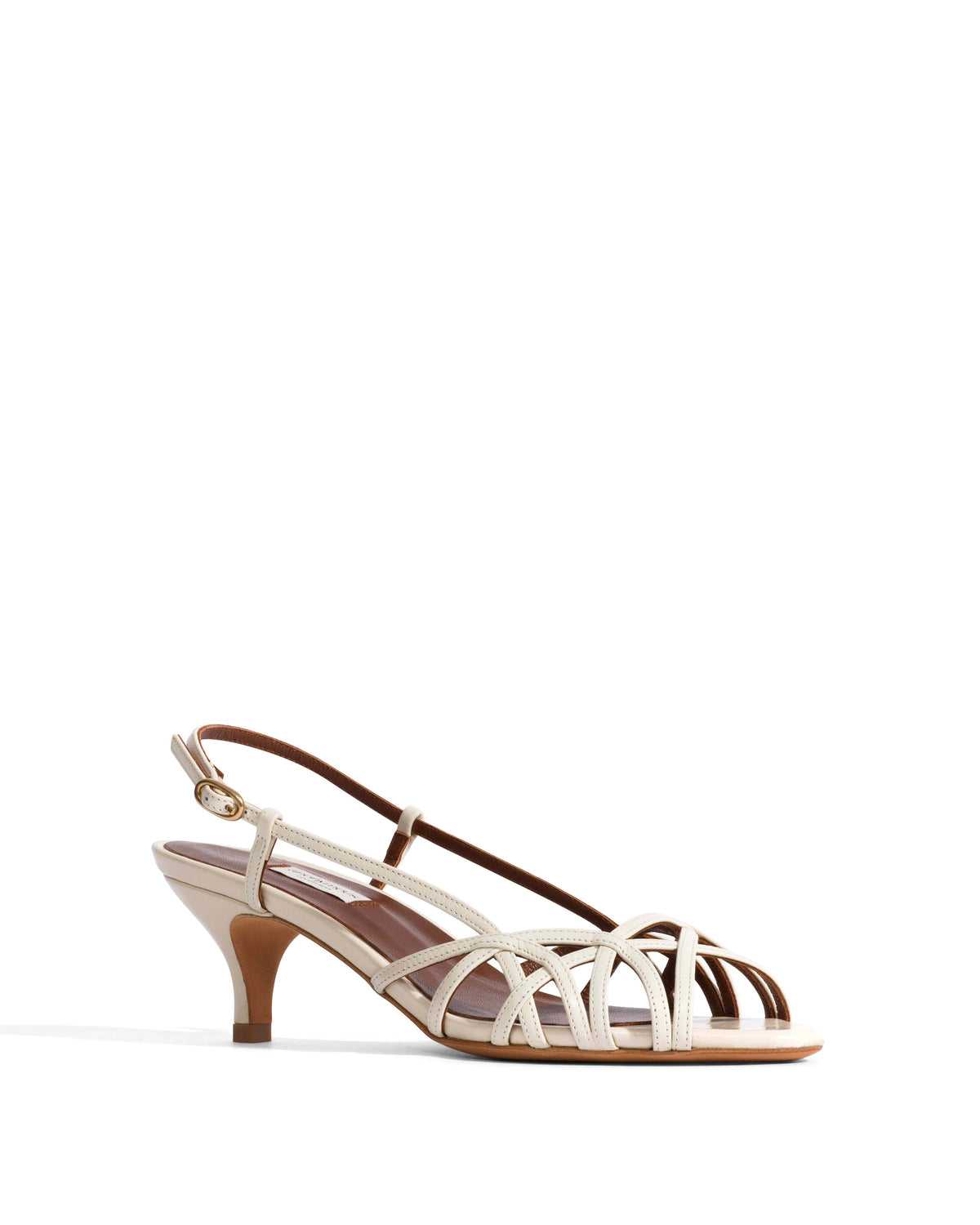 Scarlett 50 kitten Crinkled polished goat White sand