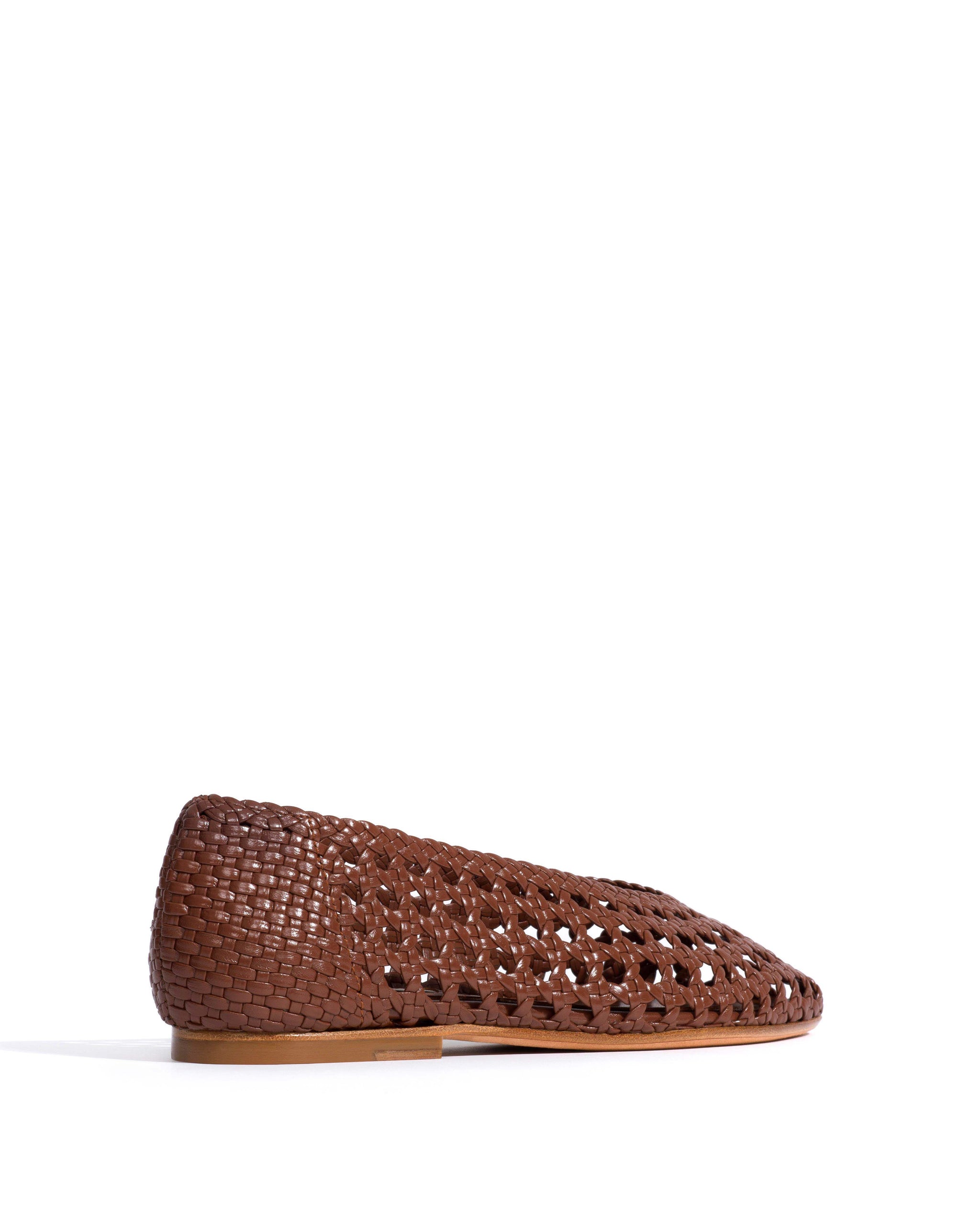 Sessi 10 hand-braided Hand-braided leather Chocolate - Anonymous Copenhagen Flat-loafers & ballerinas & pumps
