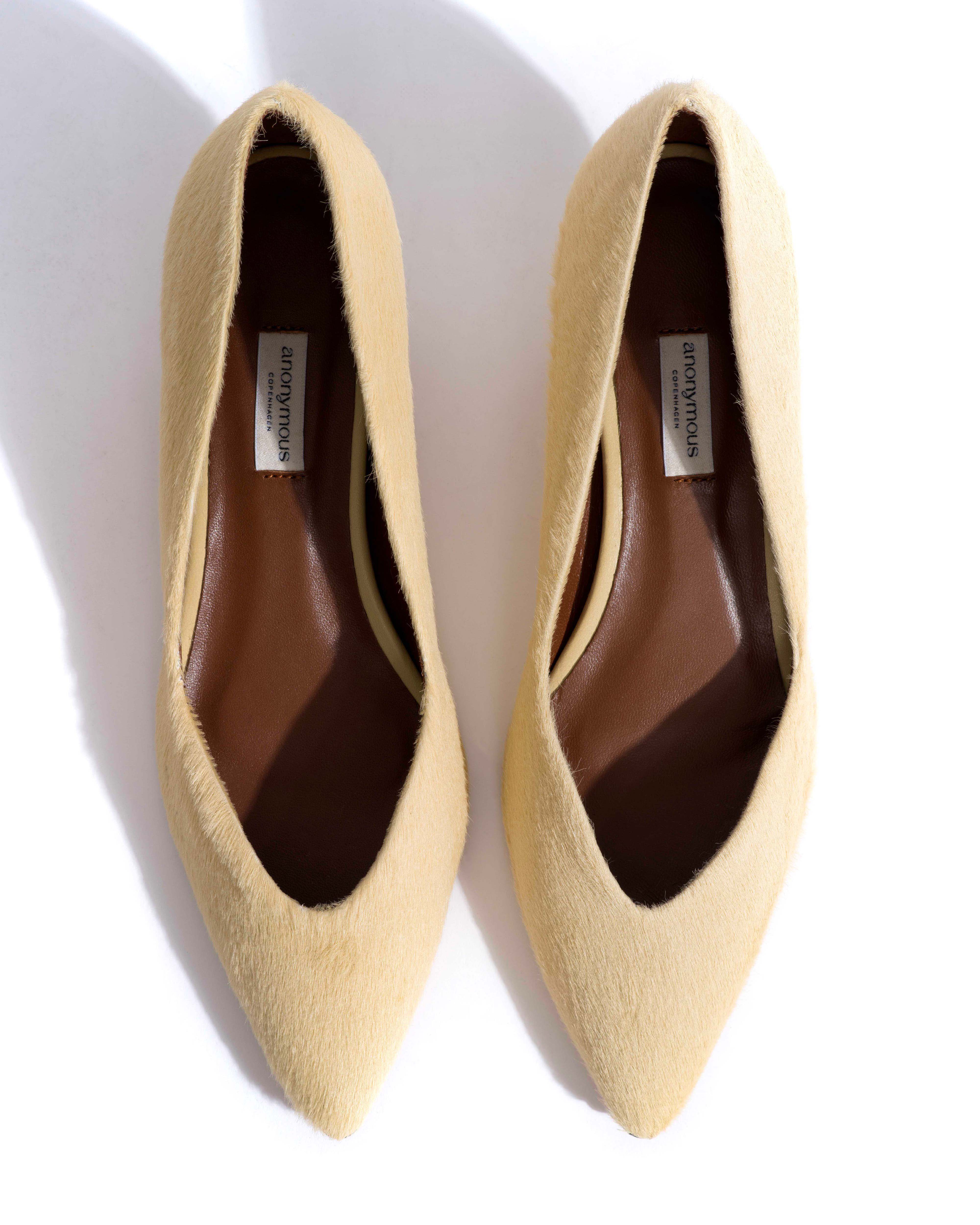 Trini 40 stiletto Calf hair Ivory