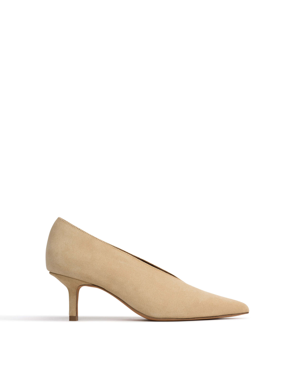 Phia 55 pin Calf suede Creamy sand