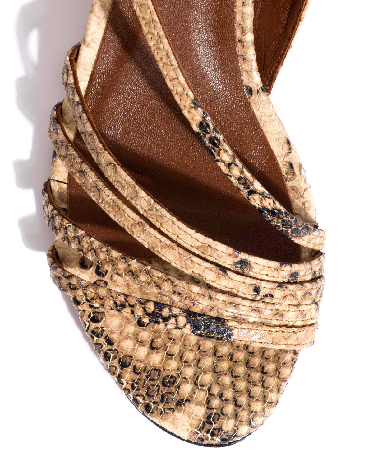 Naia 55 Snake calf Natural sand