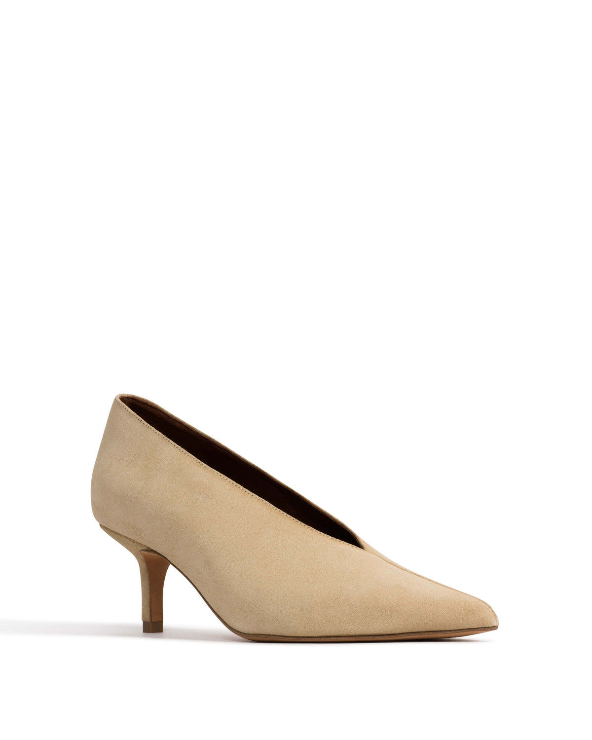 Phia 55 pin Calf suede Creamy sand