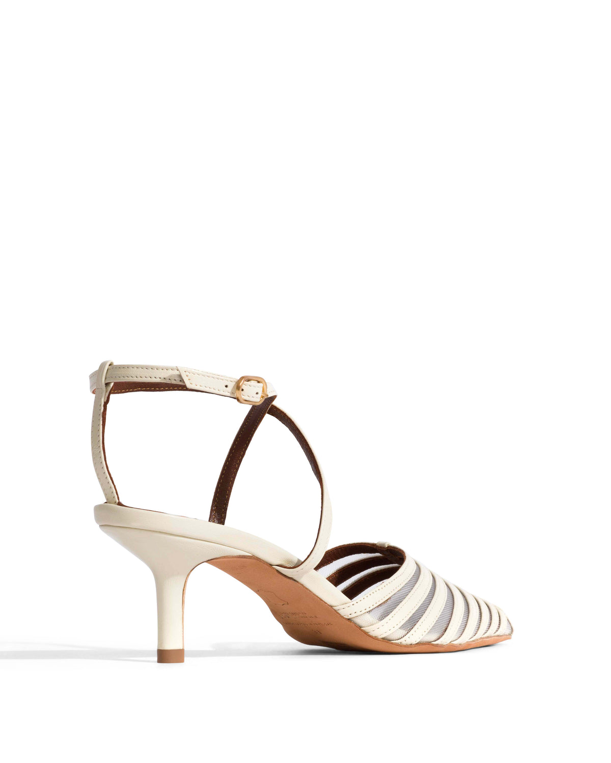 Schila mesh Shiny lamb & mesh White sand