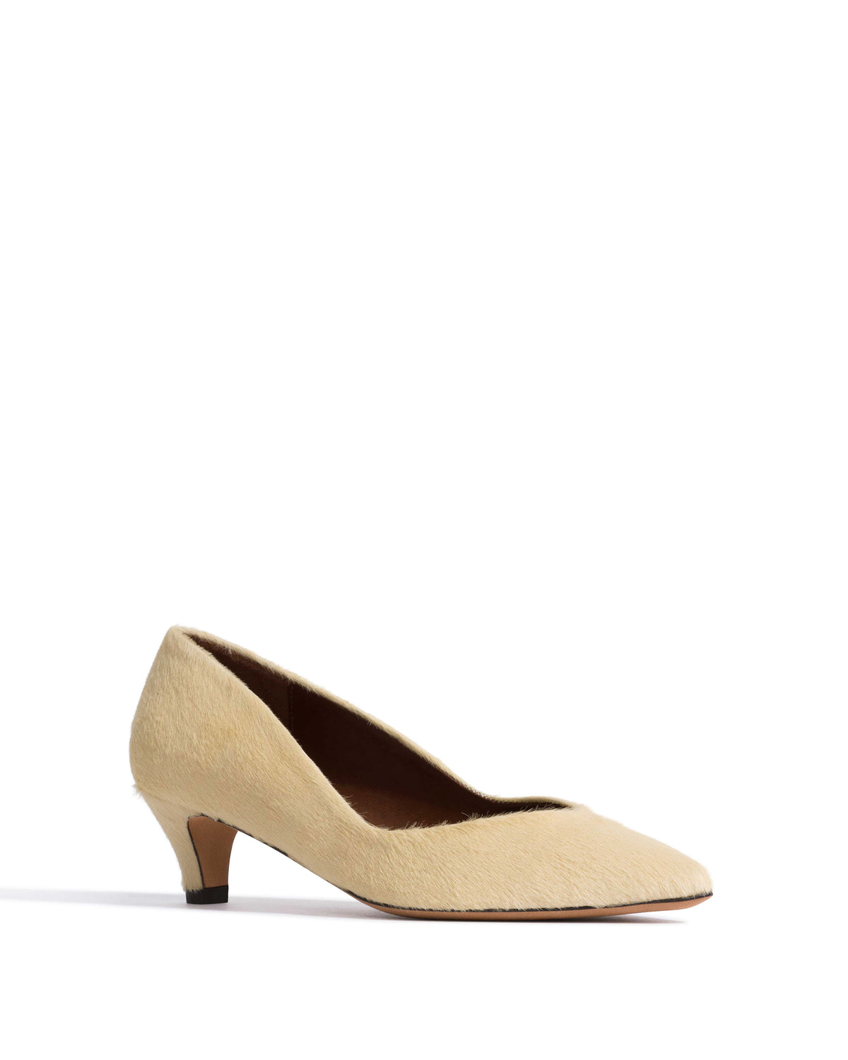 Trini 40 stiletto Calf hair Ivory