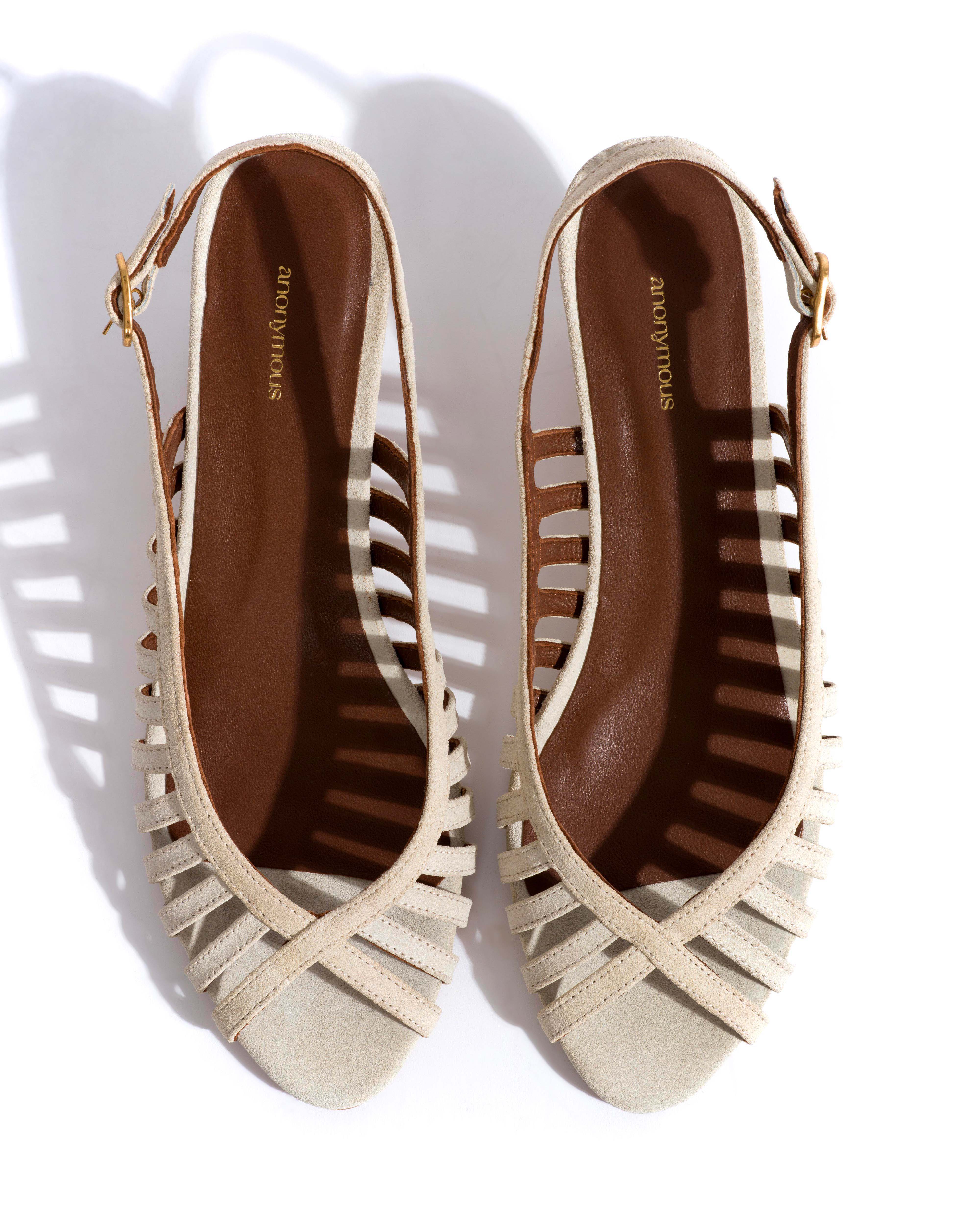 Carminho 40 stiletto Calf suede Antique white