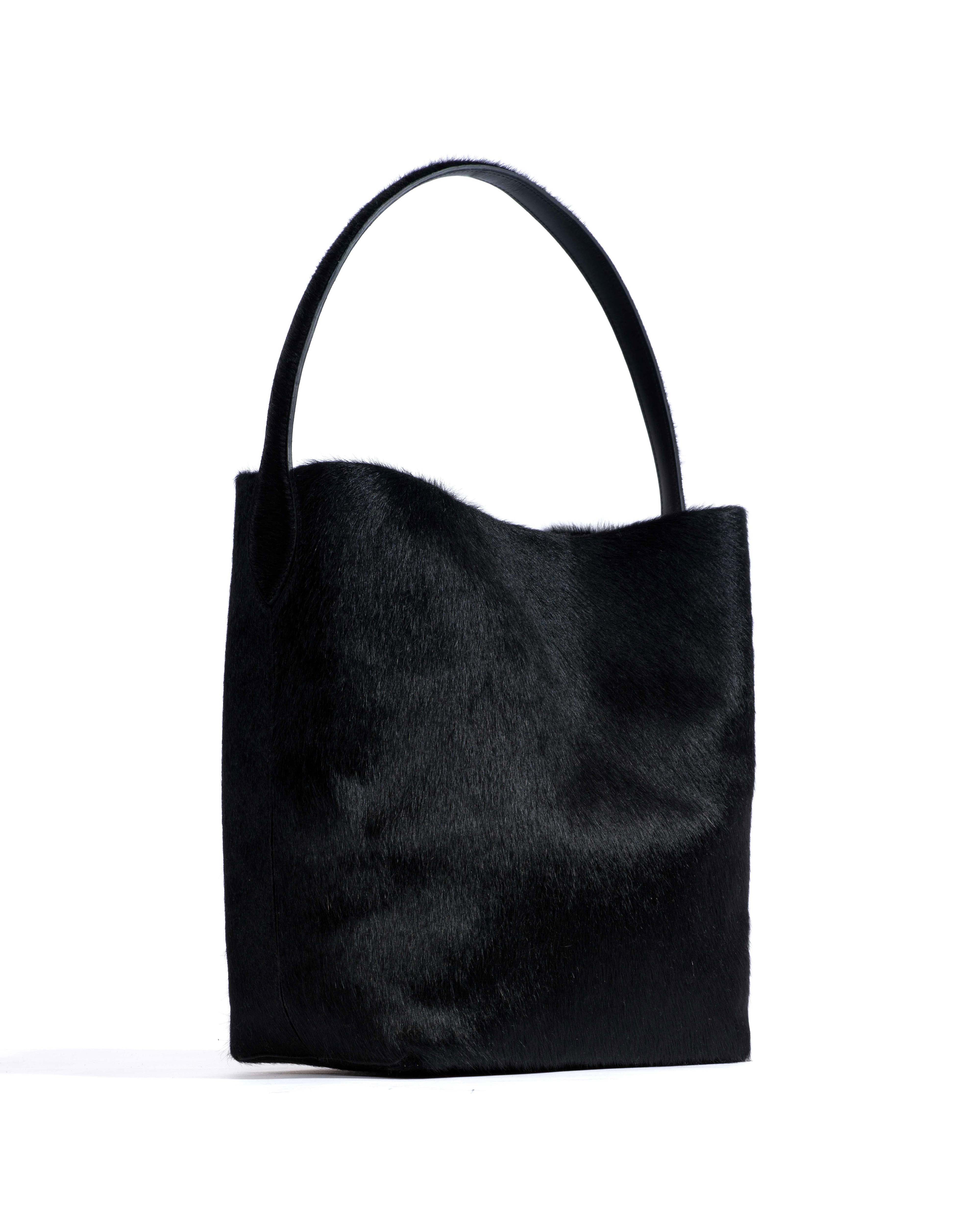Versa everyday bag Calf hair Black