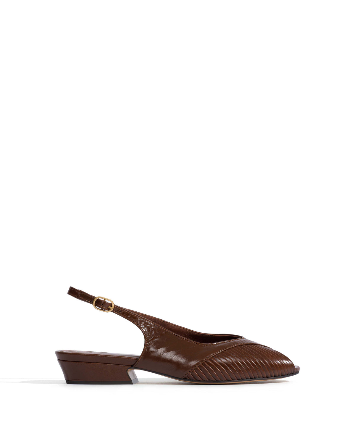 Cassandra 25 Crinkled polished goat Caramel brown