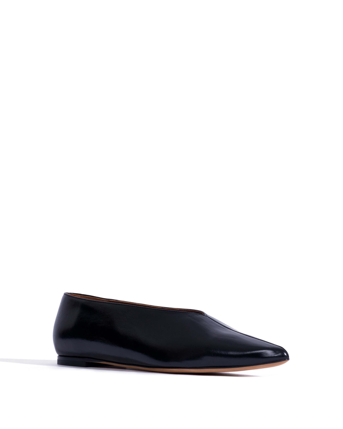 Phia 10 Crinkled polished goat Black