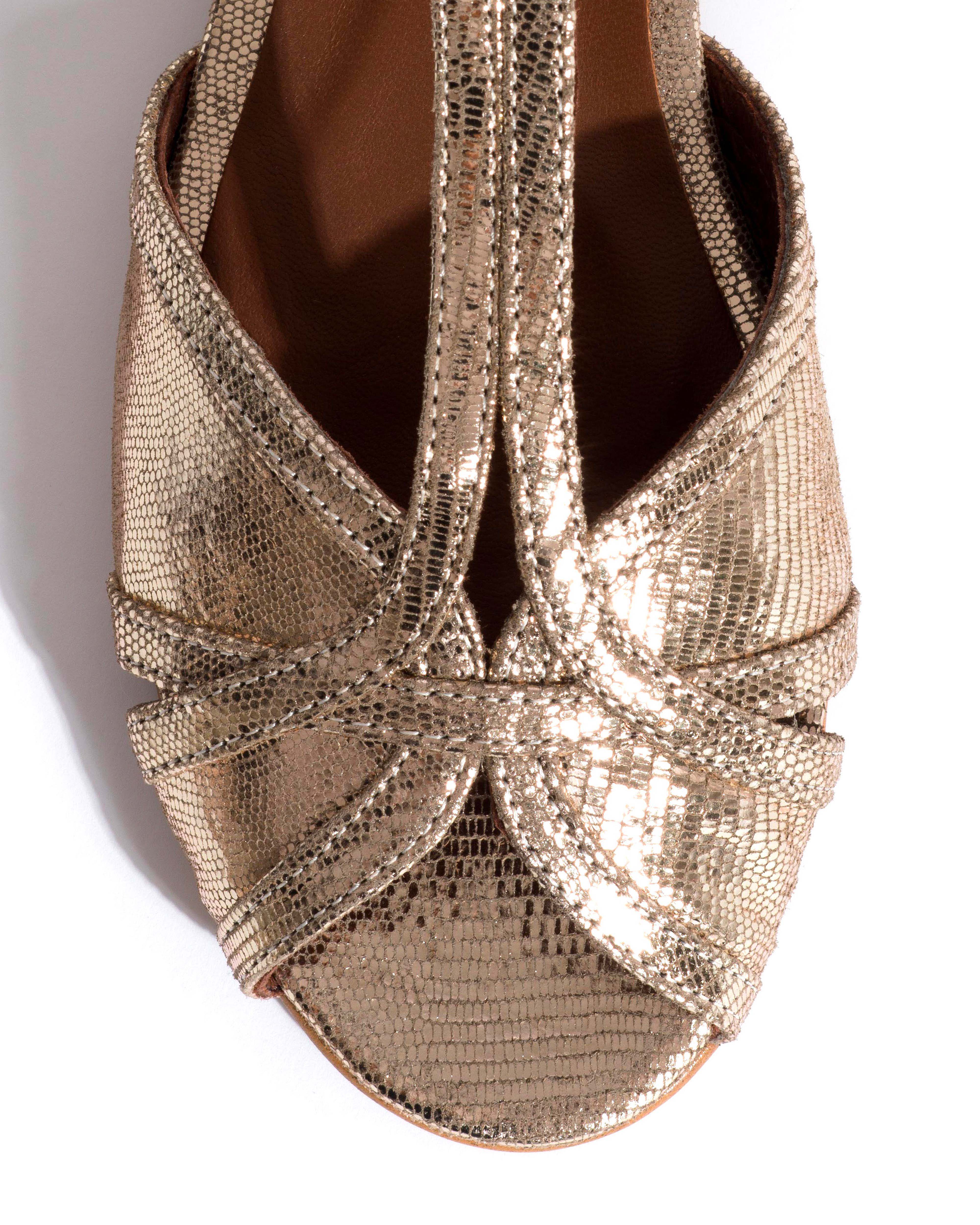 Therese 20 Lizard metallic goat Vintage champagne