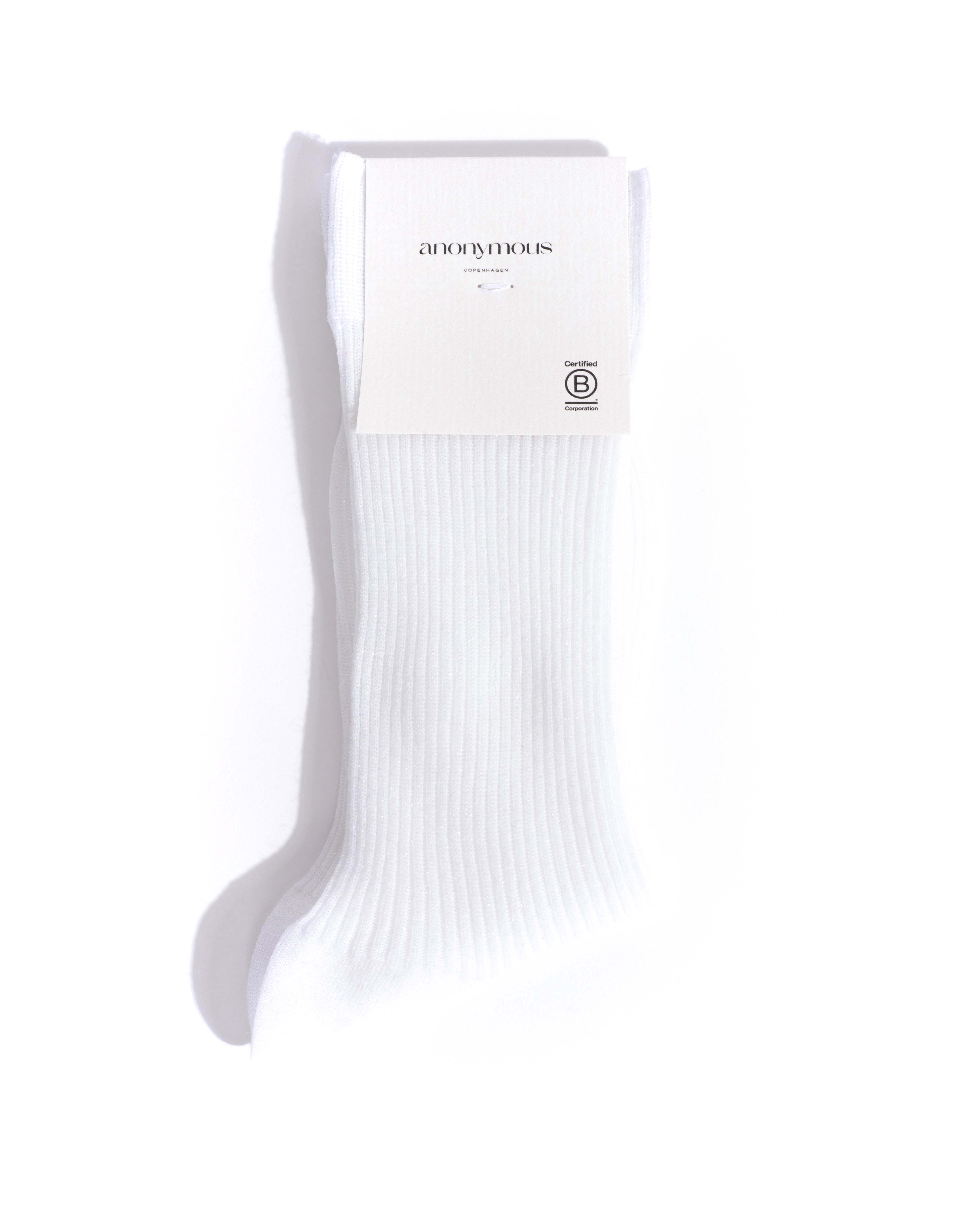 Noa glitter socks 52% nylon 48% polyester Cream