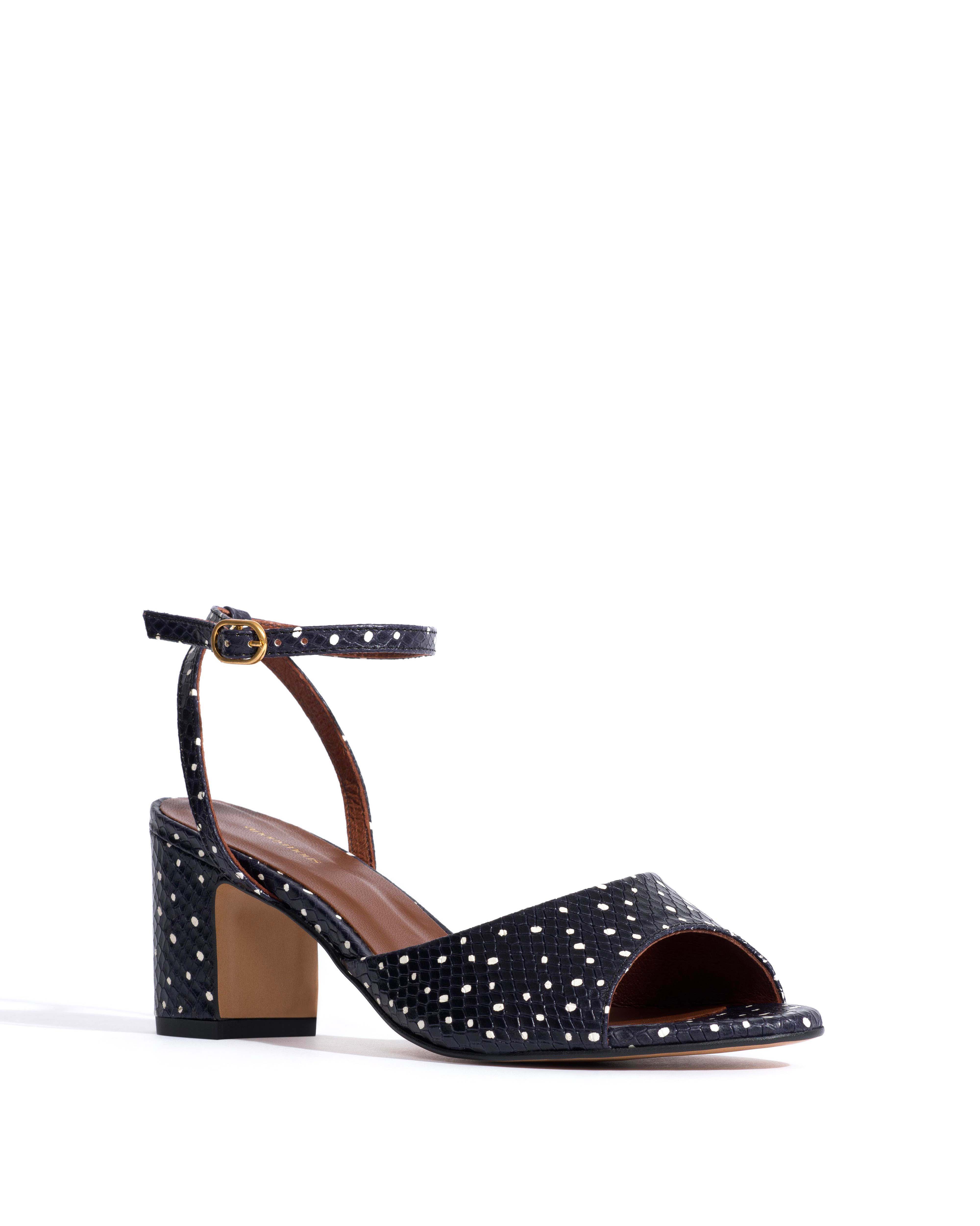 Jolie 55 Spotted snake calf Midnight blue