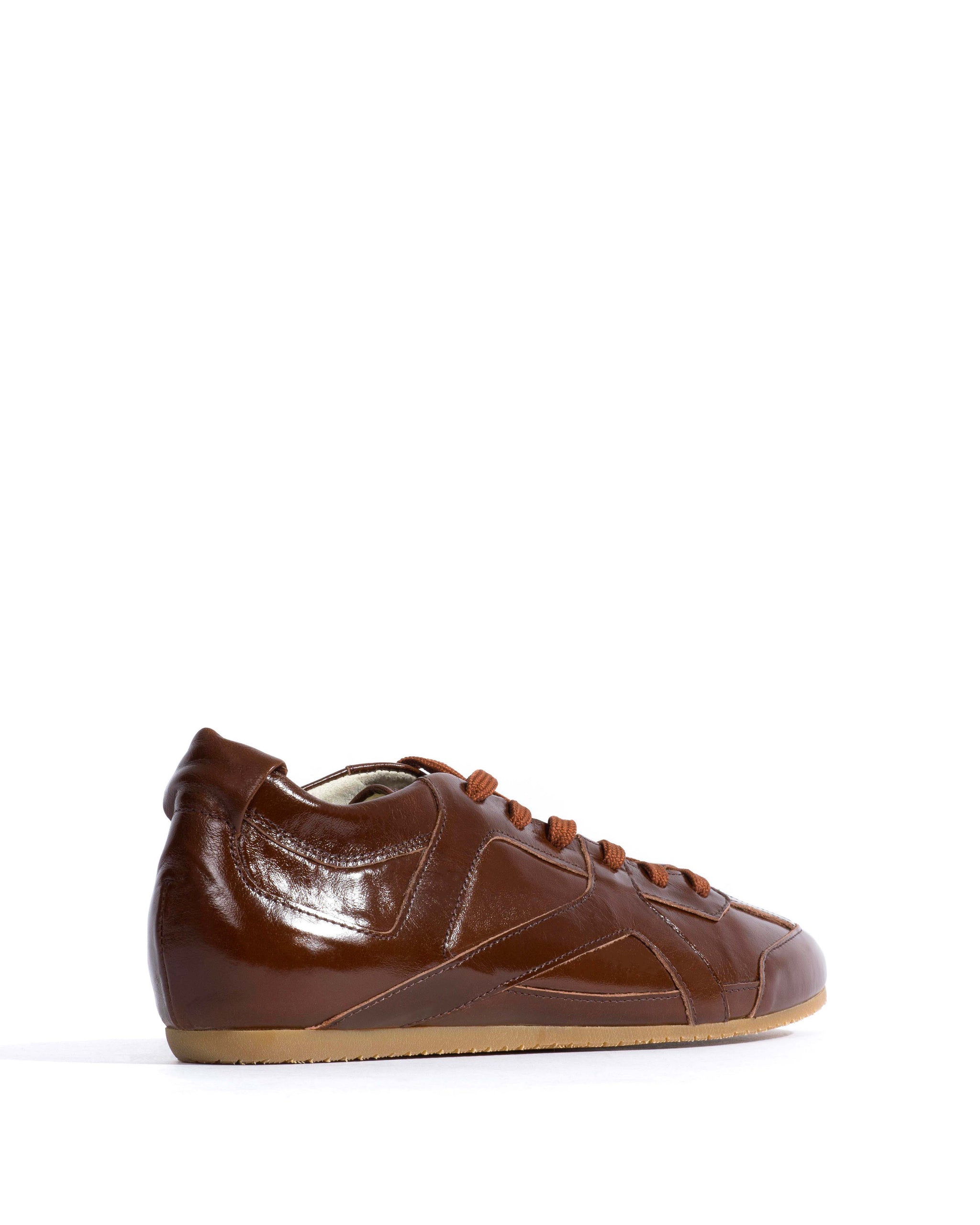 Sneakerina Crinkled polished goat Caramel brown - Anonymous Copenhagen Sneakers