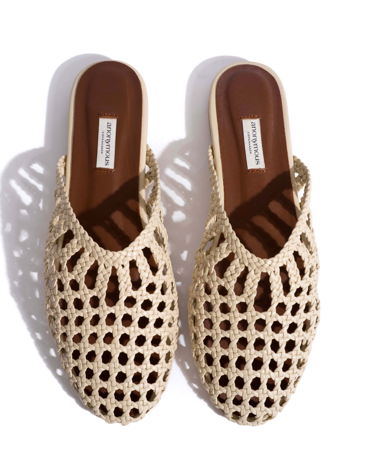 Sabrina 10 hand-braided leather White sand