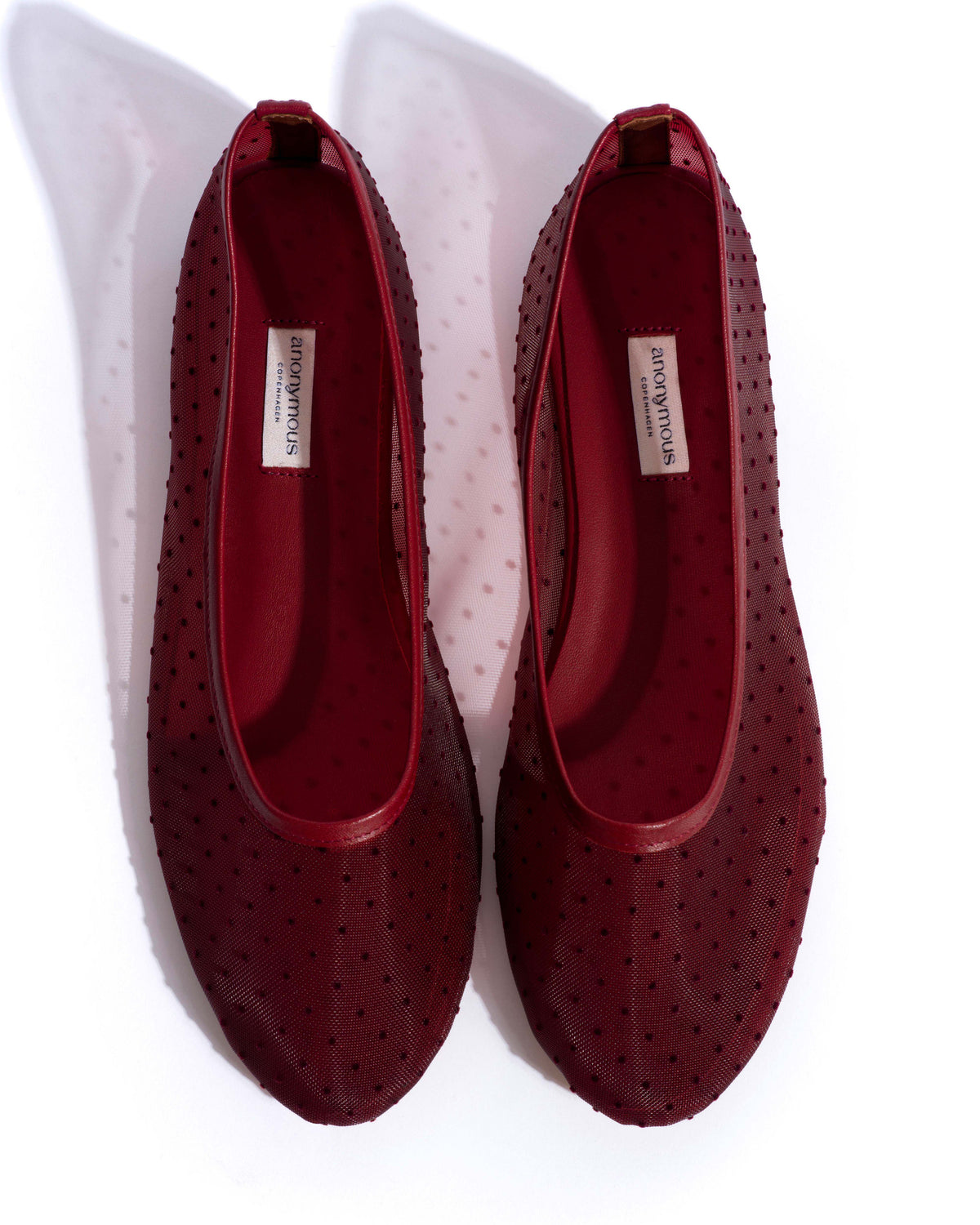 Sacha mesh Shiny lamb & dot velvet mesh Pomegranate