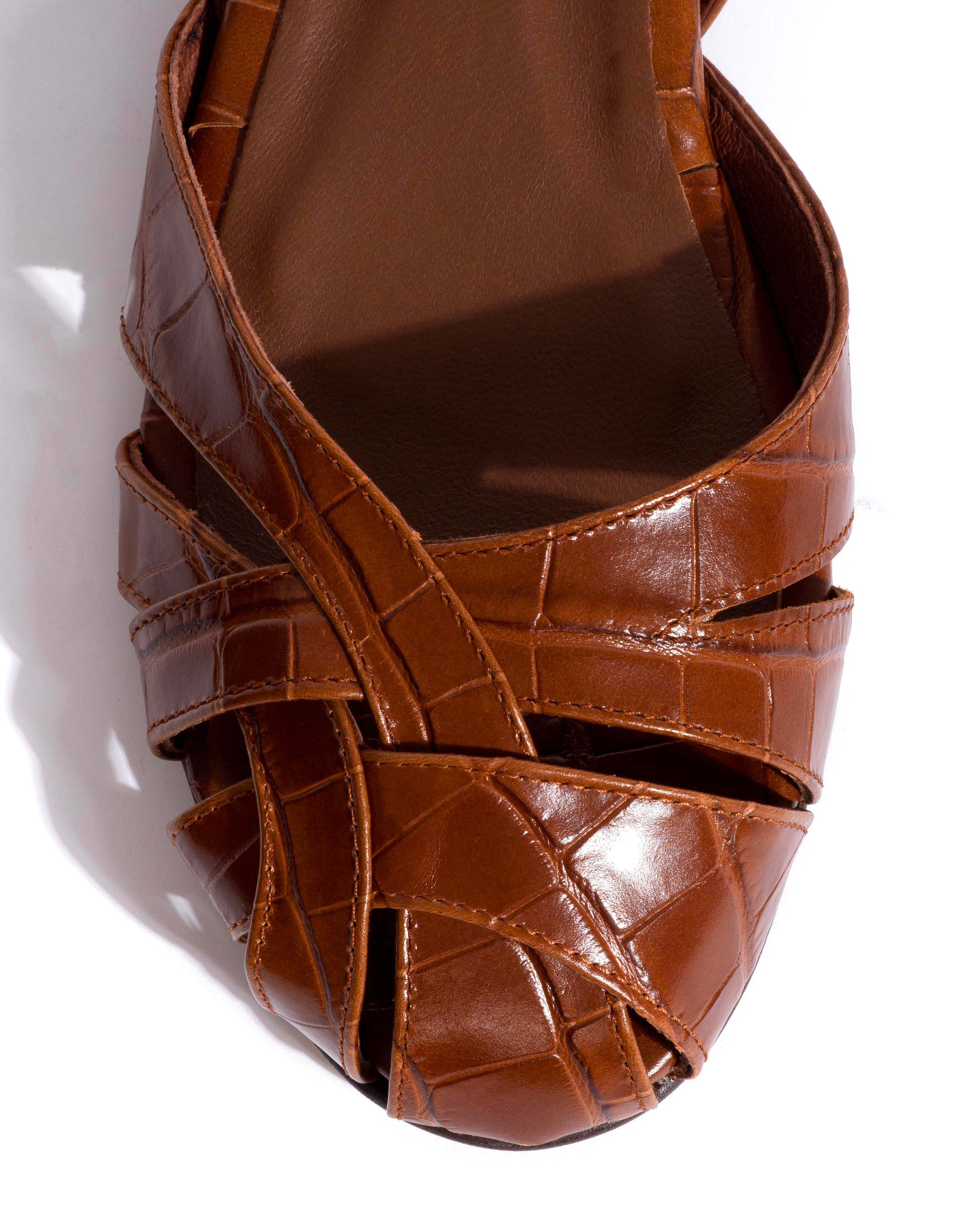 Banie 20 Croco calf Chocolate